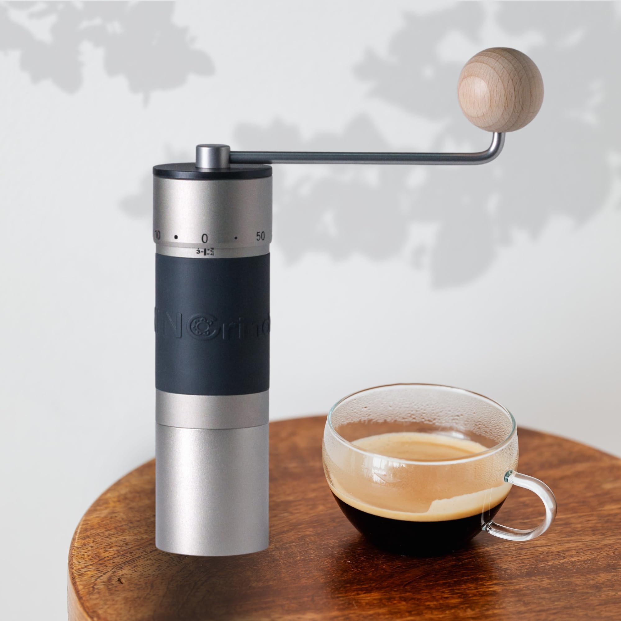 【Iron Gray】KINGrinder K6 Manual Hand Coffee Grinder with Straight Handle for French Press, Drip, Espresso with Assembly Consistency Stainless Steel Conical Burr Mill, 25-35g Capacity