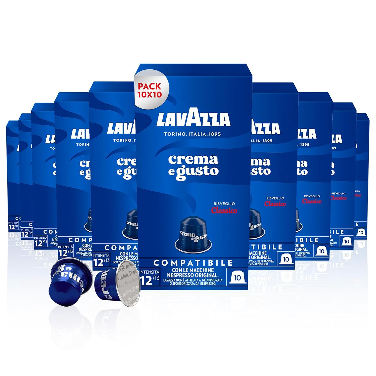 Lavazza Espresso Qualita Rossa , vollmundiger und ausgewogener Espresso, 30 Kapseln, Nespresso kompatibel