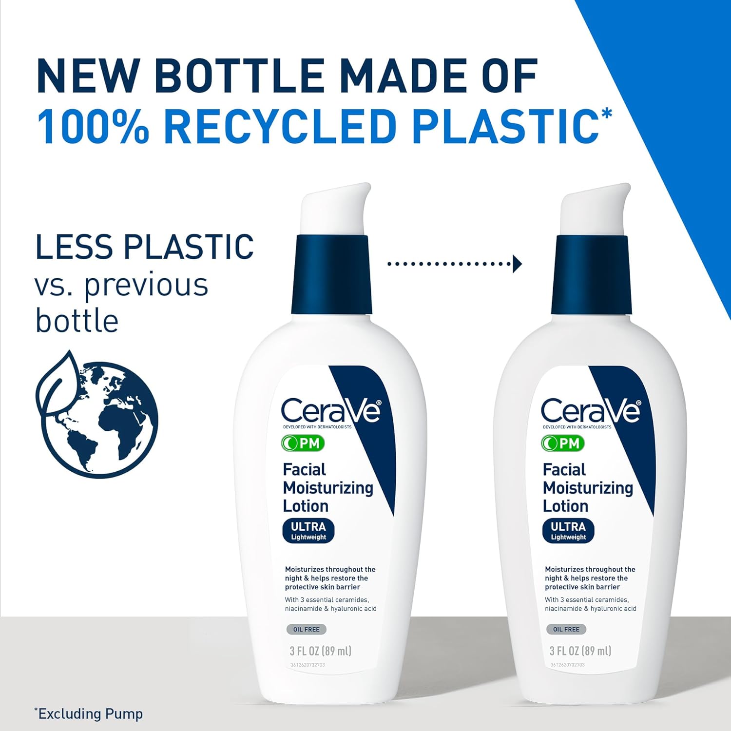 Cerave Pm Facial Moisturizing Lotion, 3 Oz., Multiplied With Derma Roller, 3 Fl Oz (Pack Of 1)