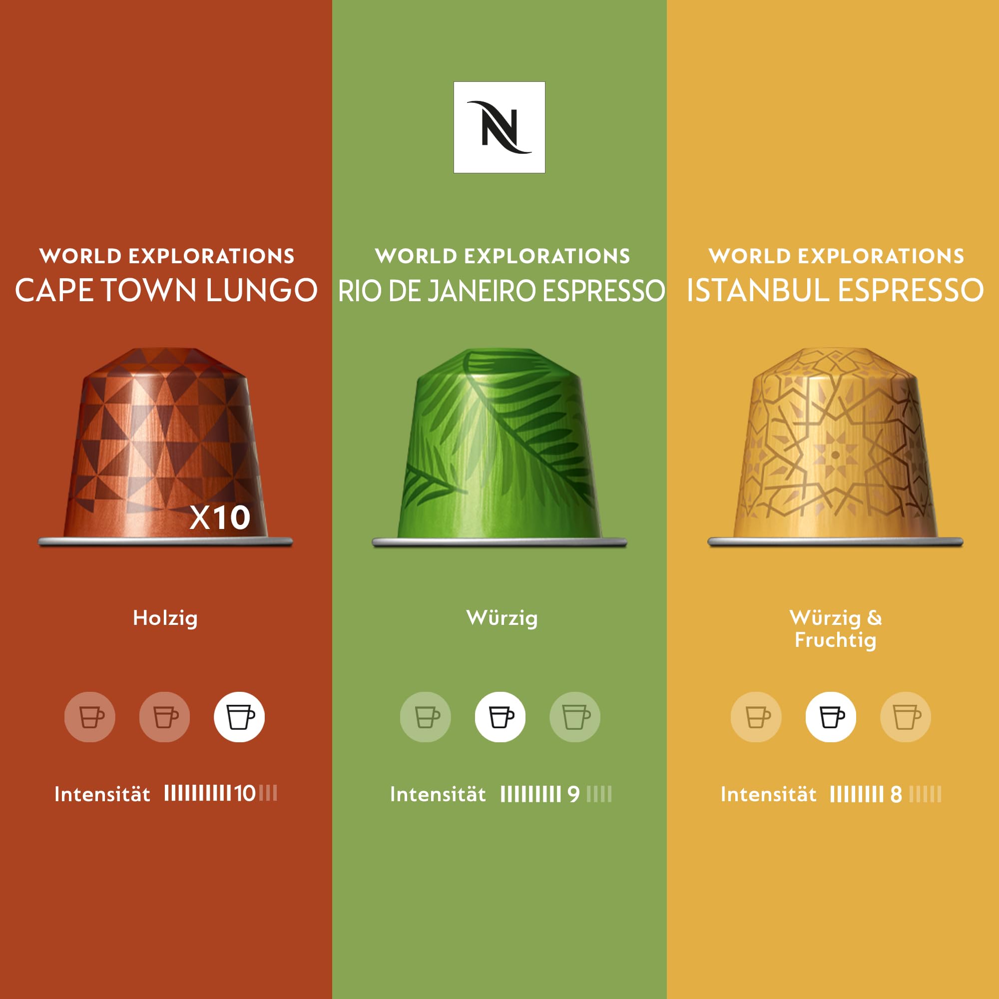 NESPRESSO ORIGINAL Ispirazione Italiana Auswahl 100 Kaffeekapseln | Arabica & Robusta Kaffee | Mittlere bis dunkle Röstung