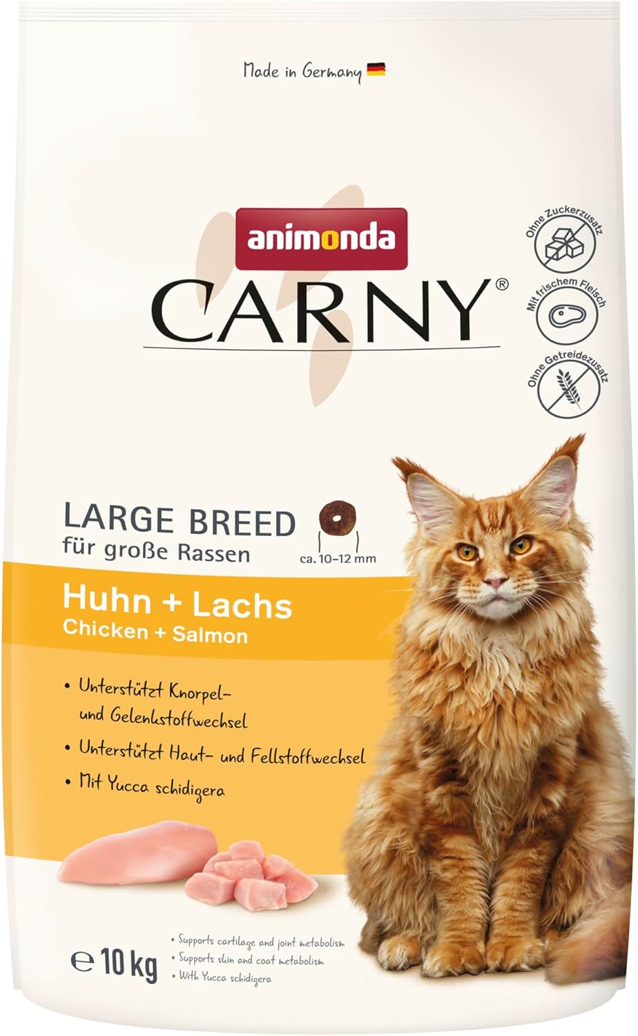 animonda Carny Katzen Trockenfutter Huhn und Rind (1 x 1,75 kg), Trockenfutter für ausgewachsene Katzen ohne Zucker und Getreide, mit frischem Hühnerfleisch und Rinderprotein