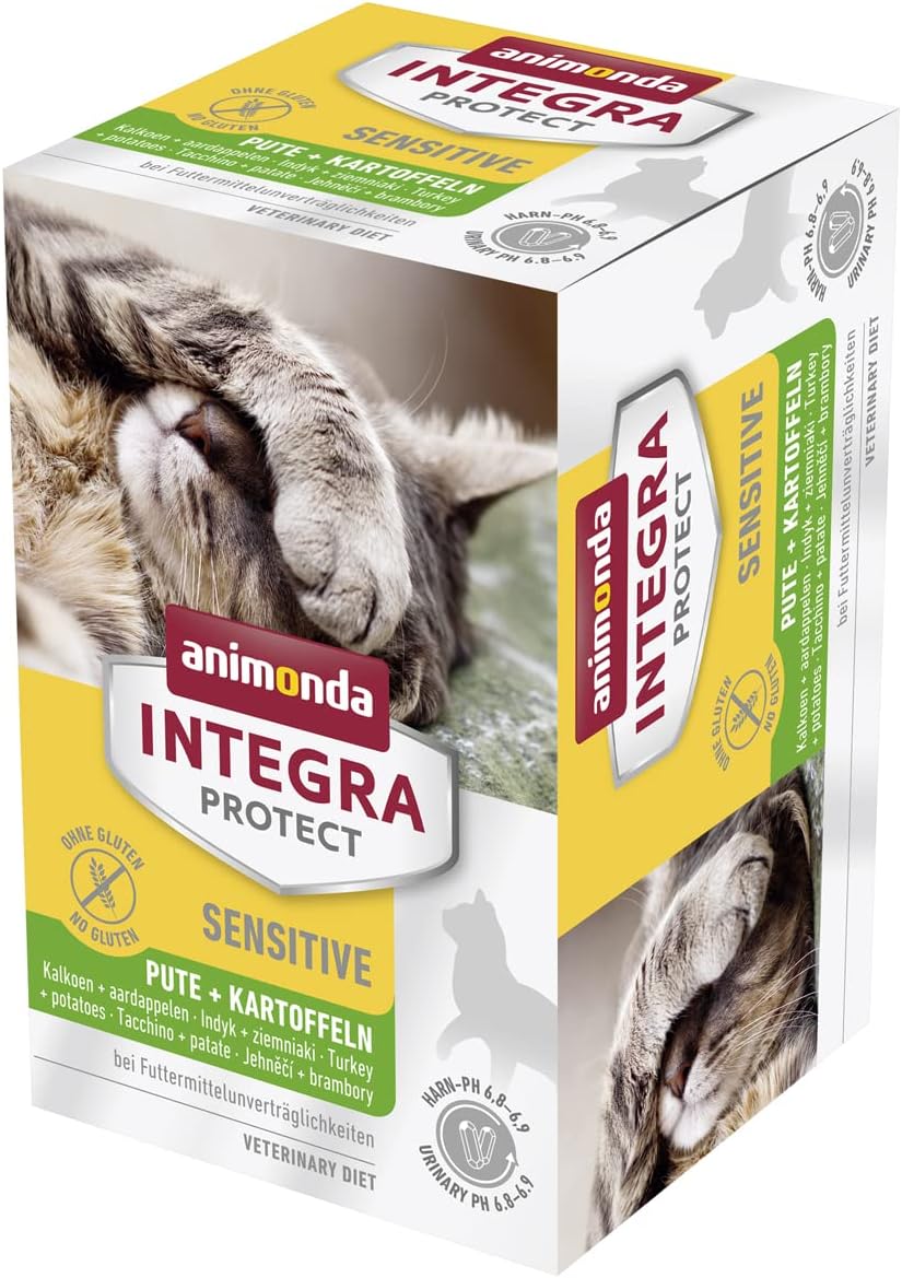 animonda INTEGRA PROTECT Sensitive Huhn Pur (16 x 100 g), Katzen Diätfutter bei Futtermittelallergie, sensitives Katzenfutter für allergische Katzen, Katzennassfutter ohne Getreide