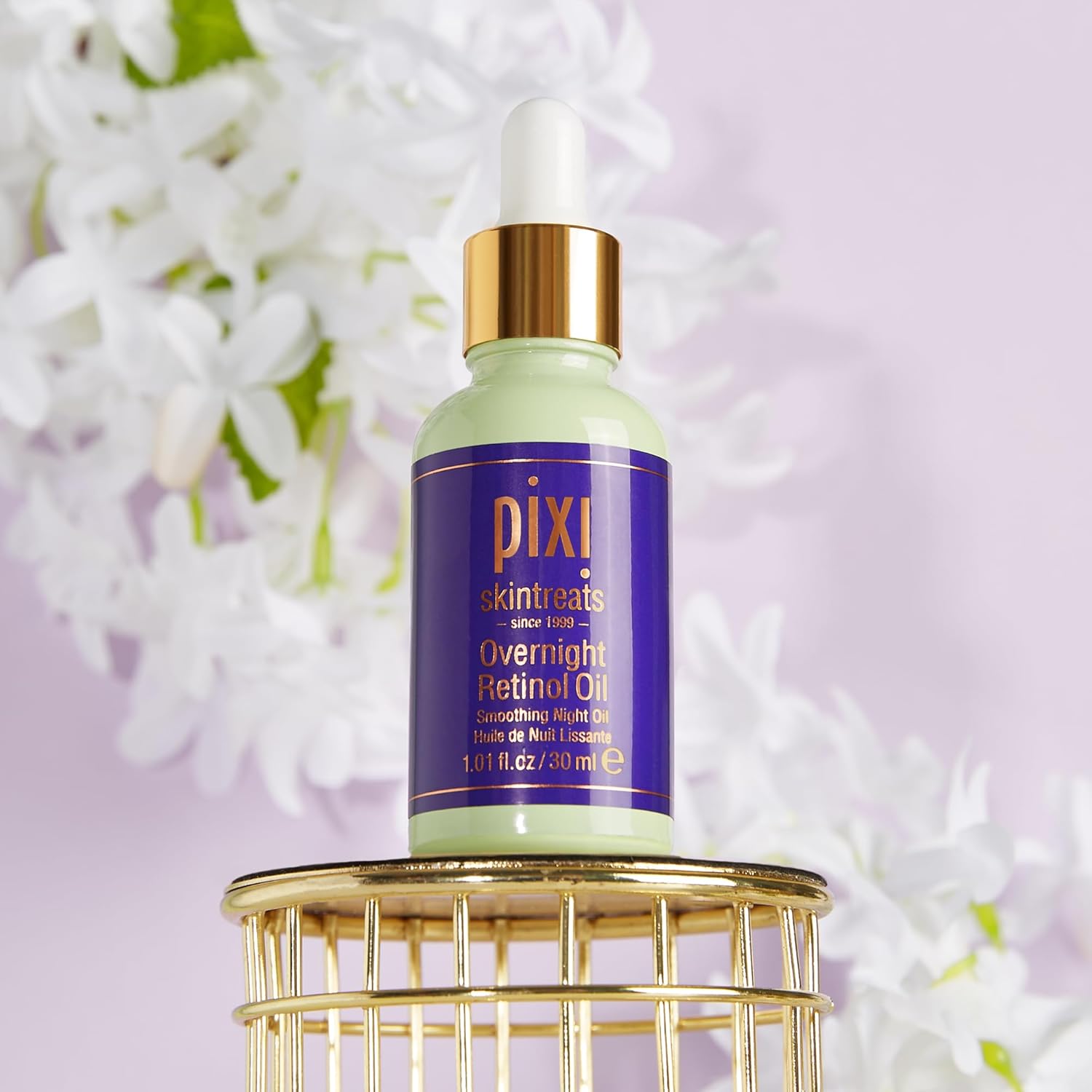 Pixi Beauty Overnight Retinol Oil | Smoothing Night Oil | Peptides Help Firm & Revitalize Skin | Improves Appearance of Fine Lines | 1.01 Fl Oz