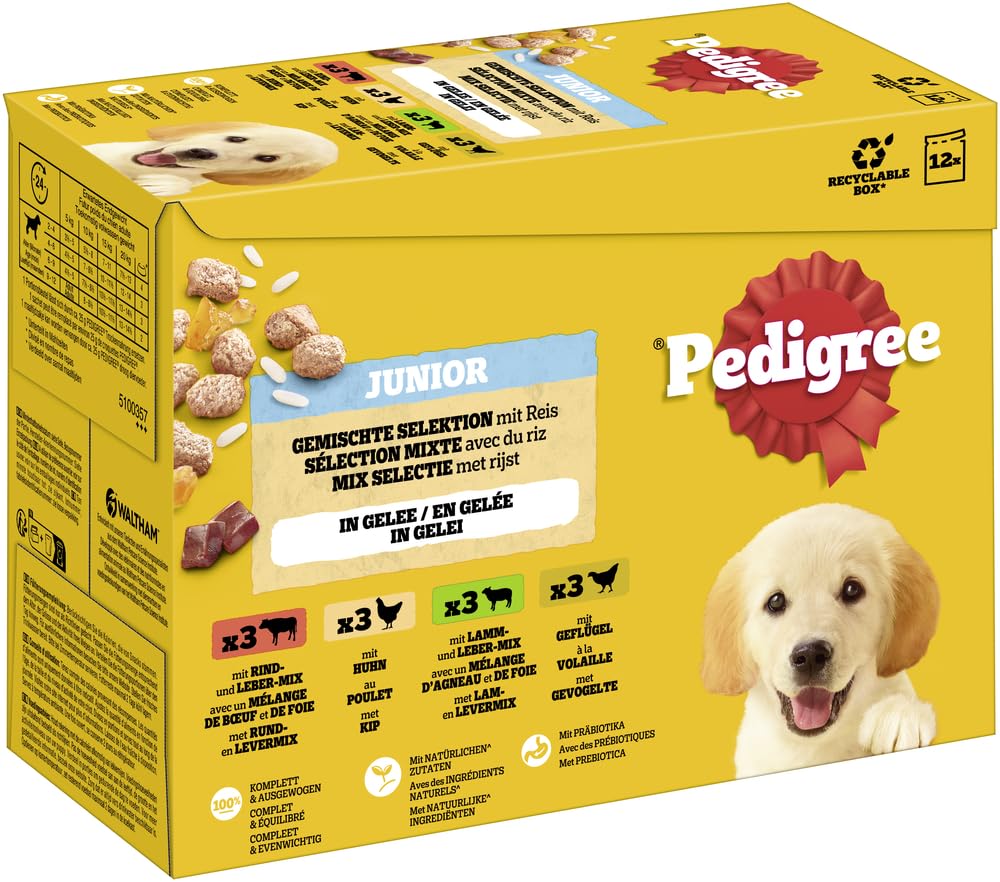 PEDIGREE DOGCARE Hundefutter Portionsbeutel Chunks in Soße Adult 40 x 100g