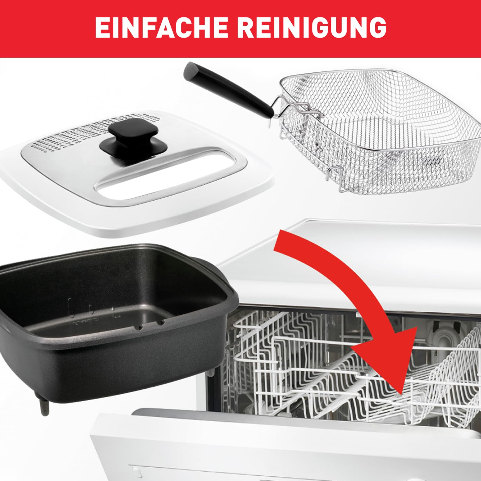 Tefal Oleoclean Pro Fritteuse 3,5L für knusprige Pommes, 2300W Edelstahl Friteuse mit Öl-Filterung, Herausnehmbarer Ölbehälter 1,2kg, Timer & Thermostat, Spülmaschinenfest, Schwarz/Edelstahl
