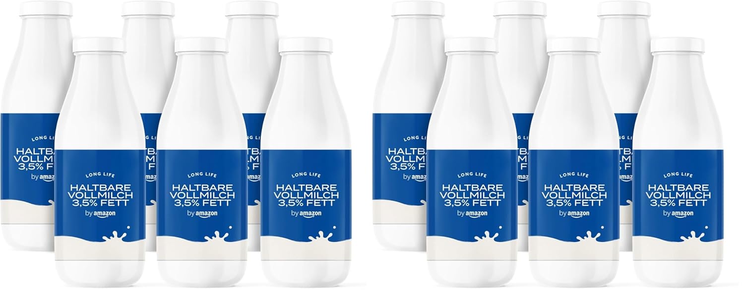 by Amazon Haltbare Vollmilch 3,5% Fett, 1 L (6er pack)