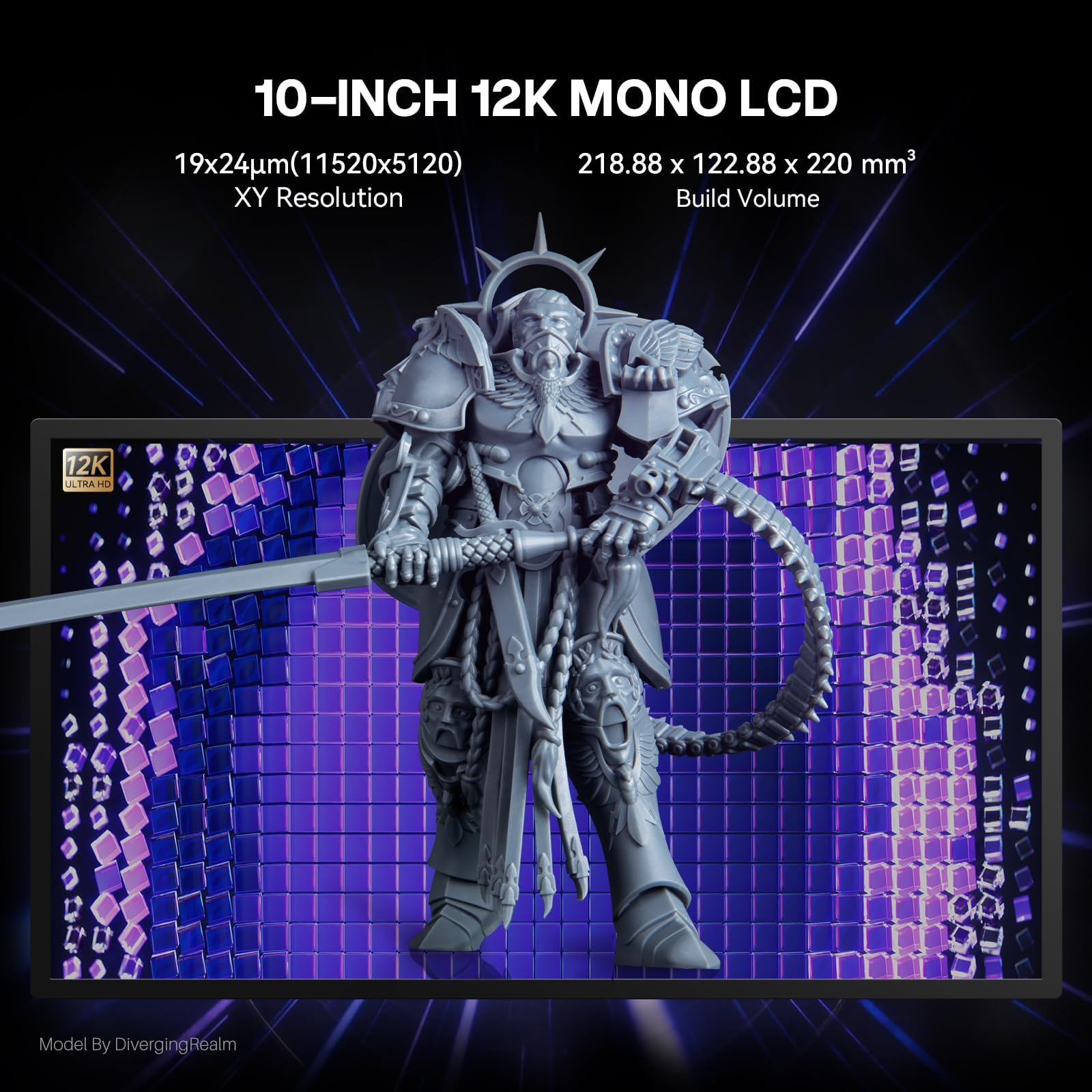 ELEGOO Saturn 4 Ultra 16K Resin 3D Printer, 10" 16K Mono LCD Resin Printer with Smart Mechanical Sensor, Heated Resin Tank, Auto-Leveling, 150mm/h Fast Printing, Print Size 8.33 × 4.66 × 8.66 Inch