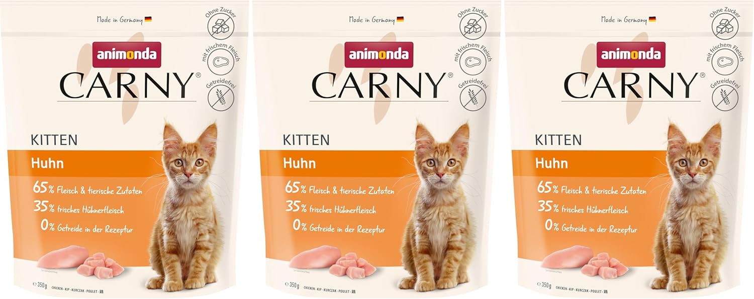 animonda Carny Katzen Trockenfutter Huhn und Rind (1 x 1,75 kg), Trockenfutter für ausgewachsene Katzen ohne Zucker und Getreide, mit frischem Hühnerfleisch und Rinderprotein