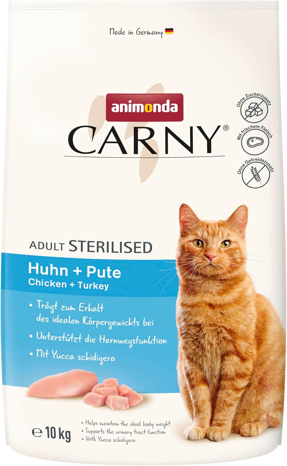 animonda Carny Katzen Trockenfutter Huhn und Rind (1 x 1,75 kg), Trockenfutter für ausgewachsene Katzen ohne Zucker und Getreide, mit frischem Hühnerfleisch und Rinderprotein