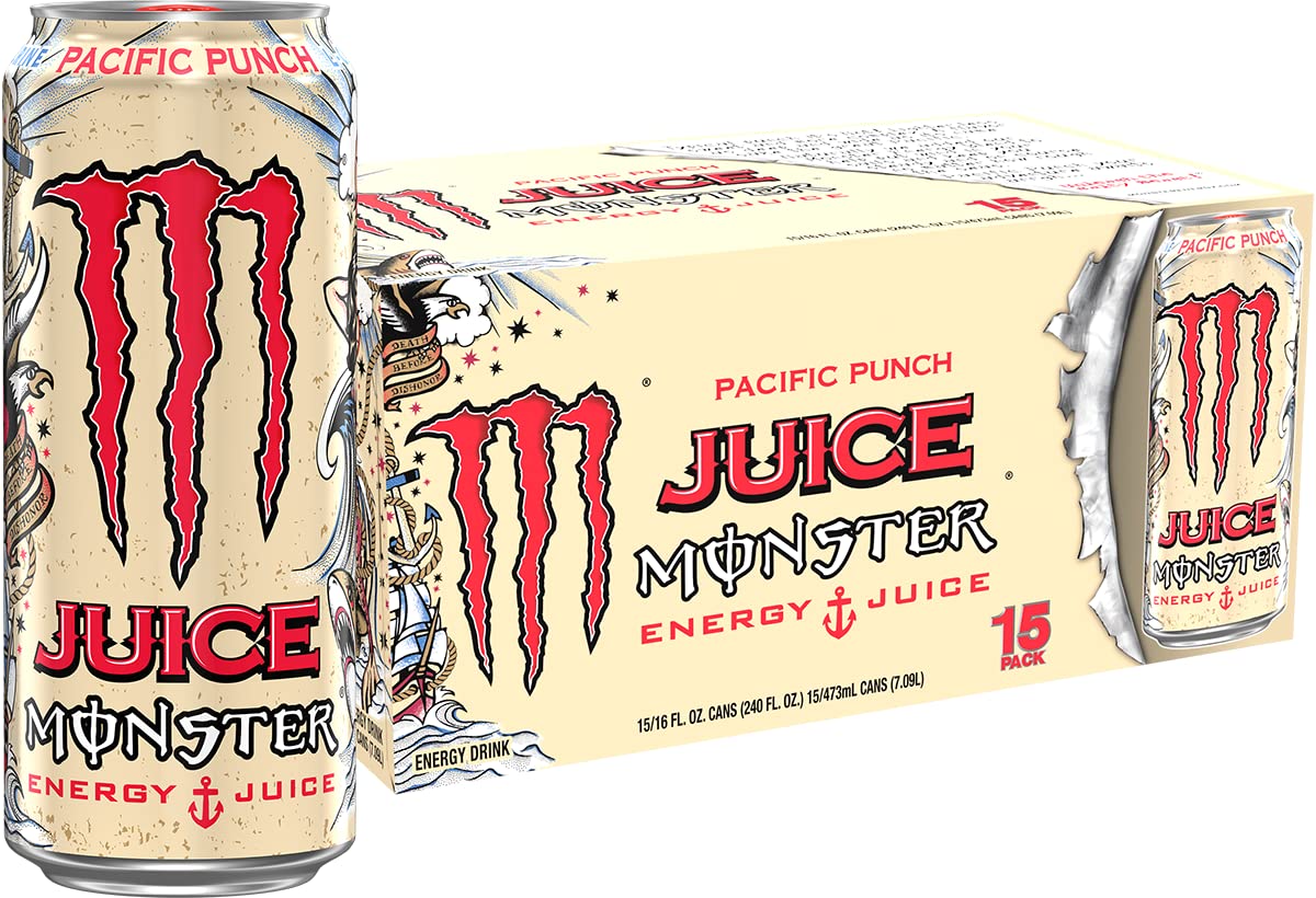 Monster Energy, Lo-Carb Monster, Low Carb Energy Drink, 16 Ounce | Pack of 15