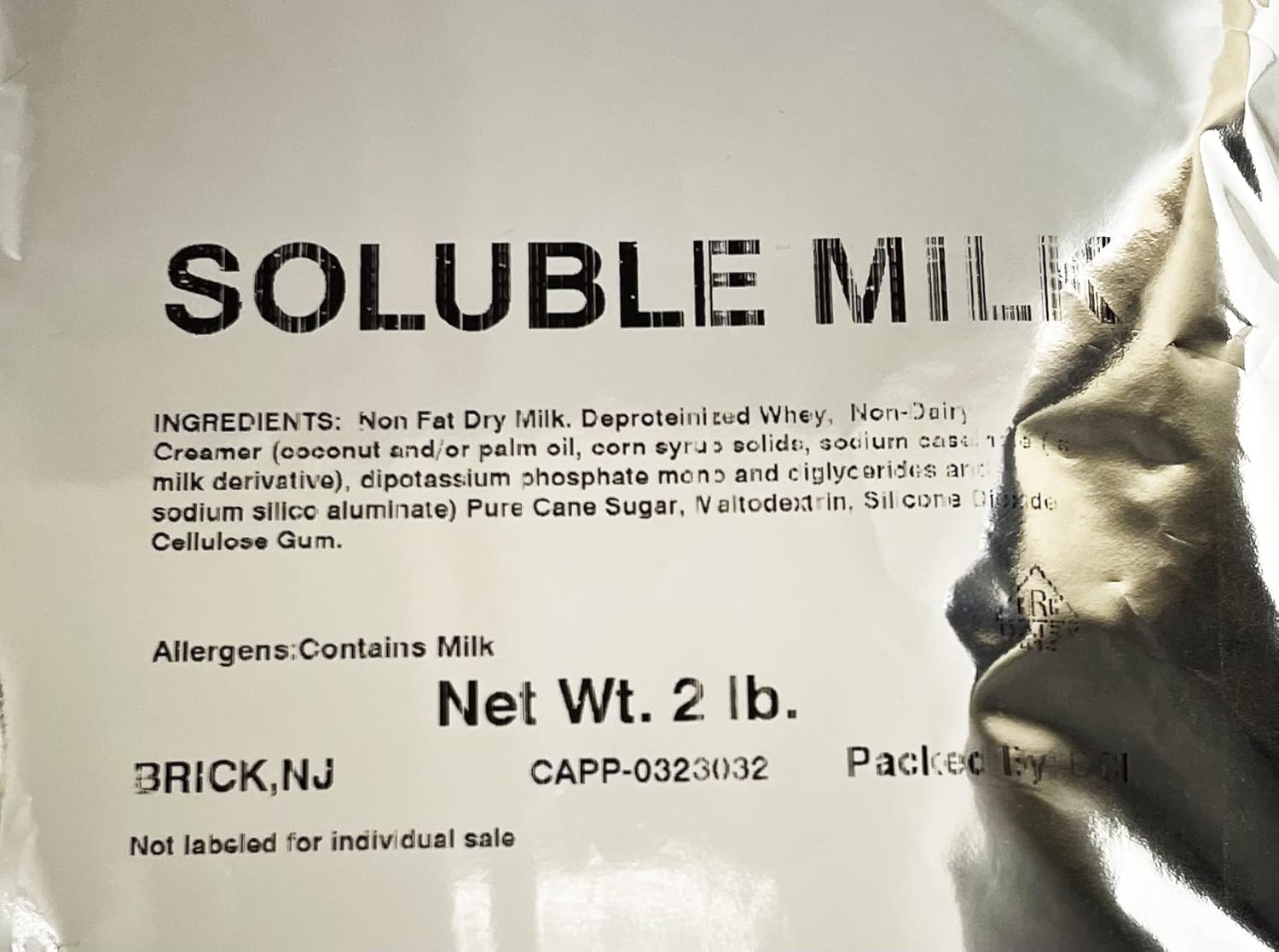 Brickhouse Frothy Milk Topping Mix – Soluble Milk Powder for Cappuccino, Latte & Hot Beverages, 6/2lb Bags