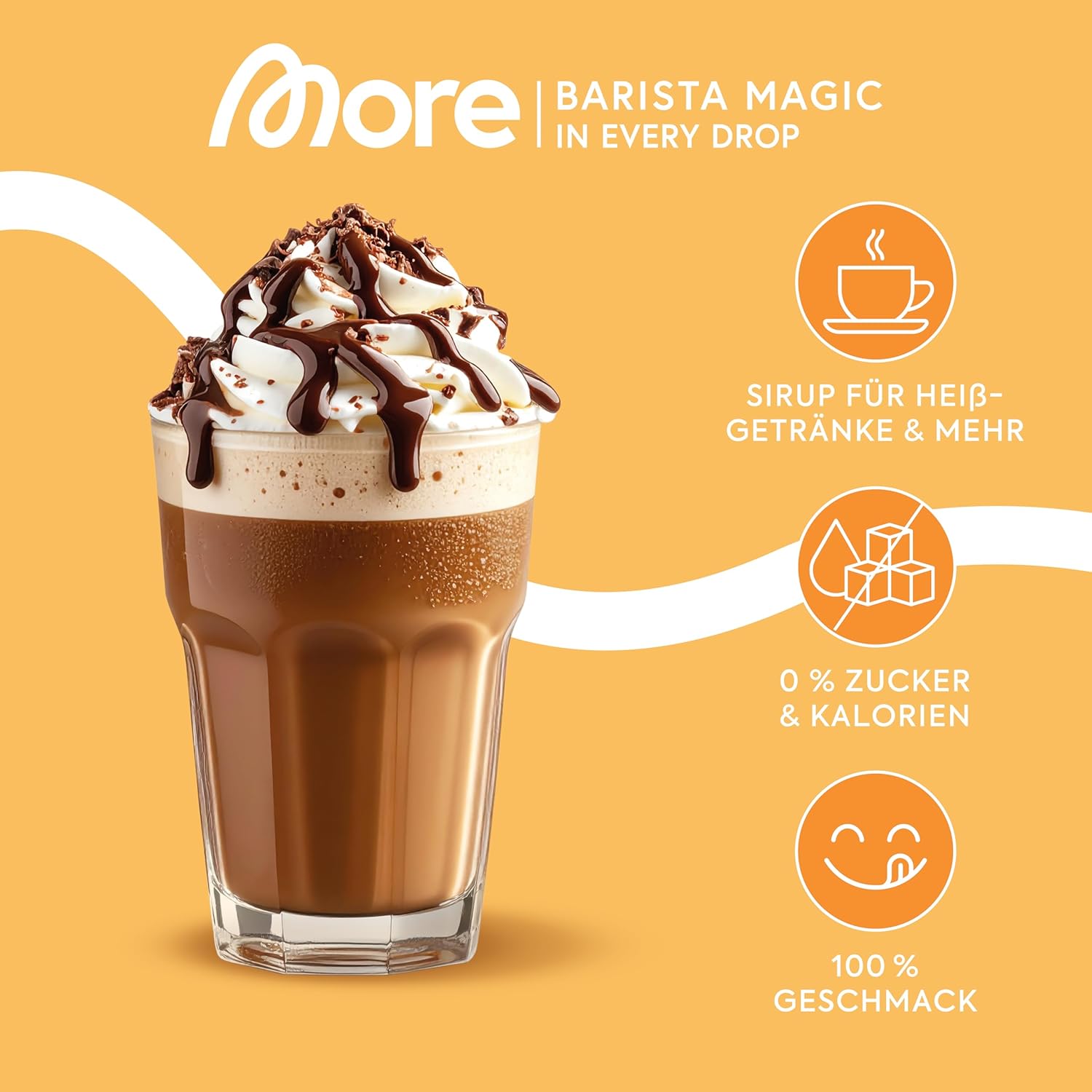 MORE Barista Zerup, Vanilla, 65 ml, für Kaffee, Tee und Heißgetränke, vegan, zero Kalorien - made in Germany