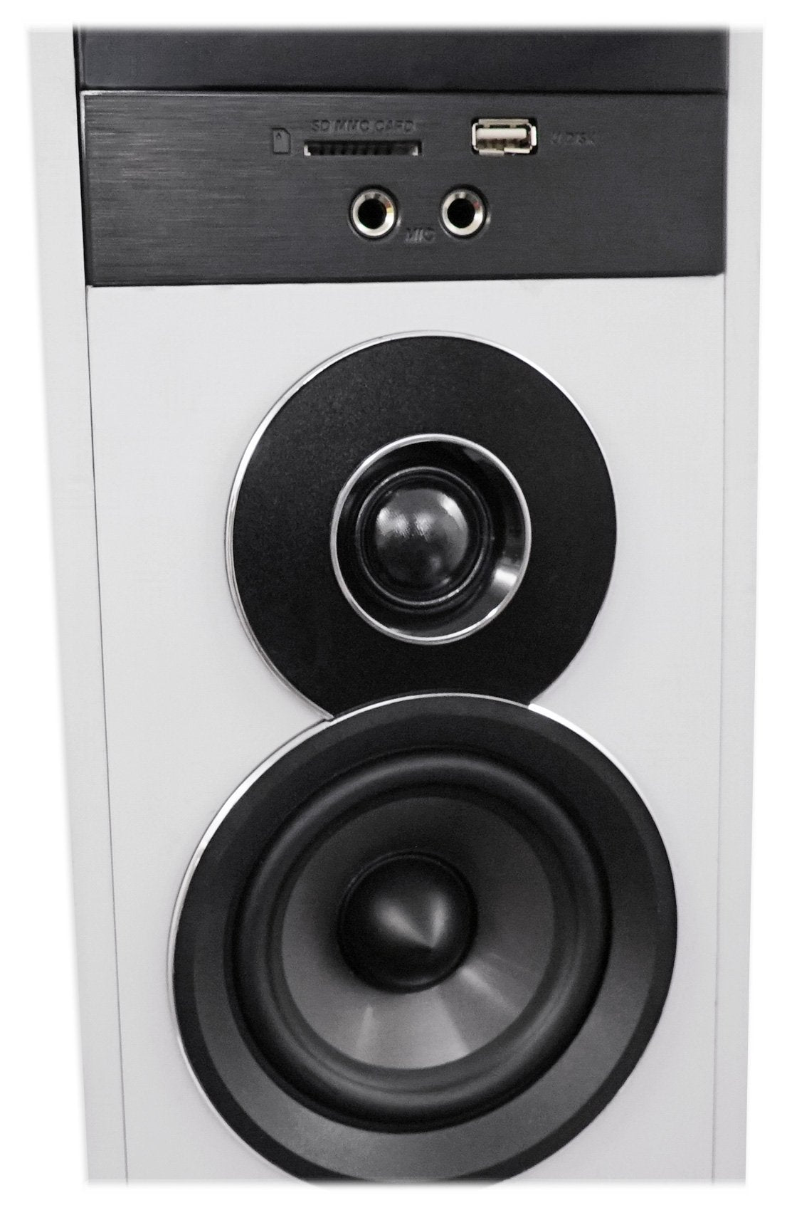 Rockville TM150D Powered Home Theater Tower Speaker System, Dark Wood, 1000W, 10" Subwoofers, Bluetooth, USB/SD Playback, FM Radio, Remote Control, Karaoke Ready, Perfect for Home Entertainment