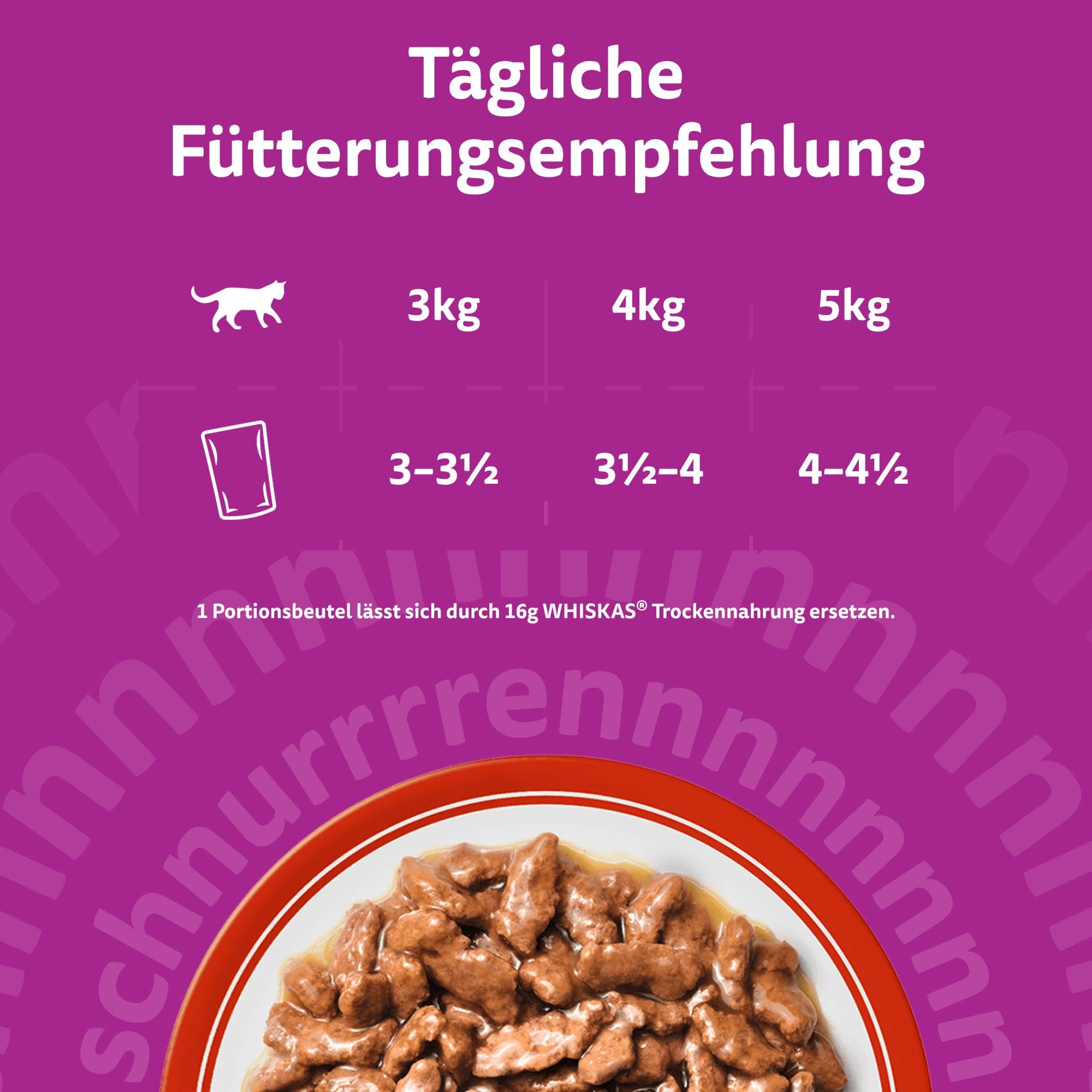 Whiskas Senior 7+ Katzennassfutter Gemischte Auswahl in Sauce, 48 Portionsbeutel, 12x85g (4er Pack) – Hochwertiges Katzenfutter nass, für Katzen ab 7 Jahren und älter