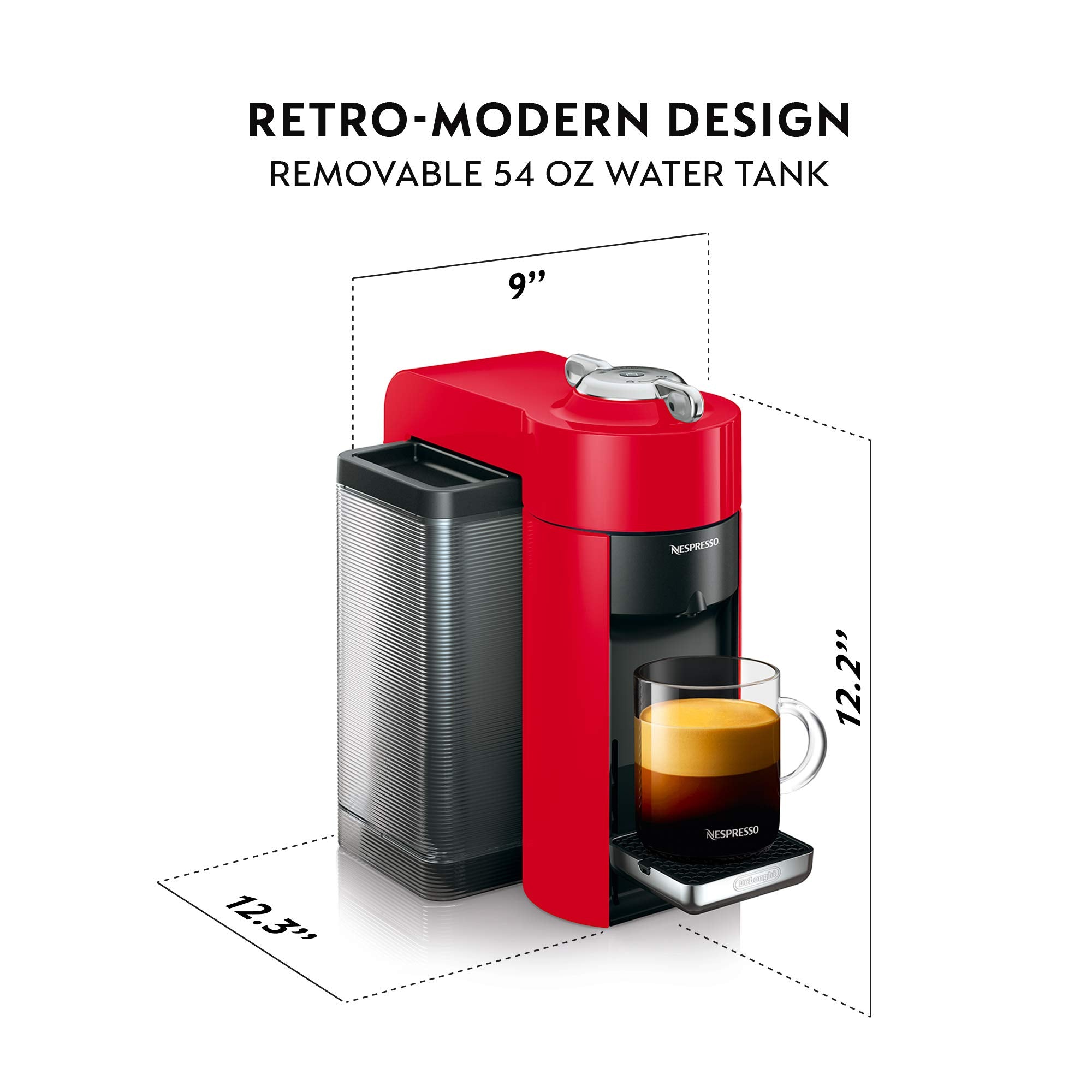 Nespresso Vertuo Coffee and Espresso Maker by De'Longhi, Titan