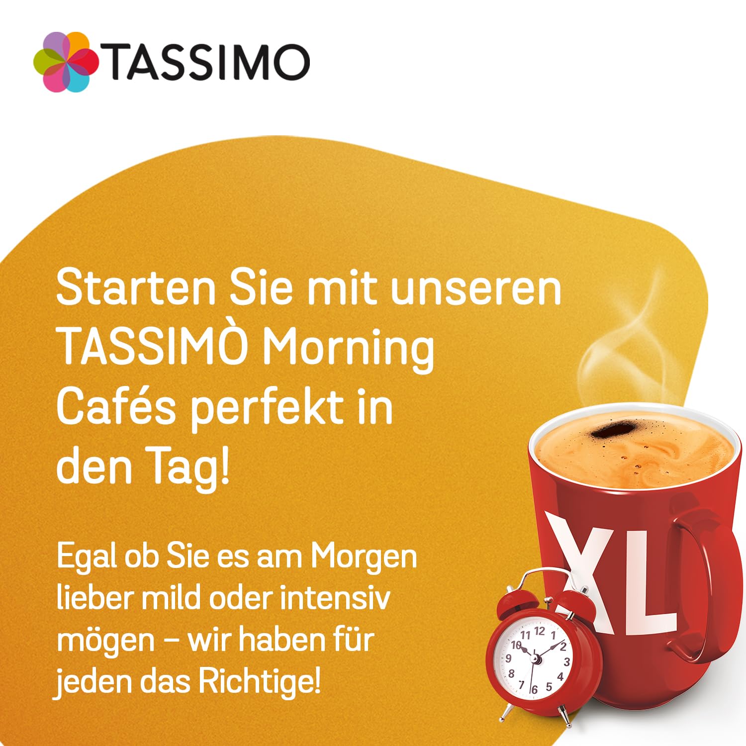 Tassimo Kapseln Morning Café XL Strong & Intense, Big Pack, 5 x 21 Pads, 105 Kaffeekapseln