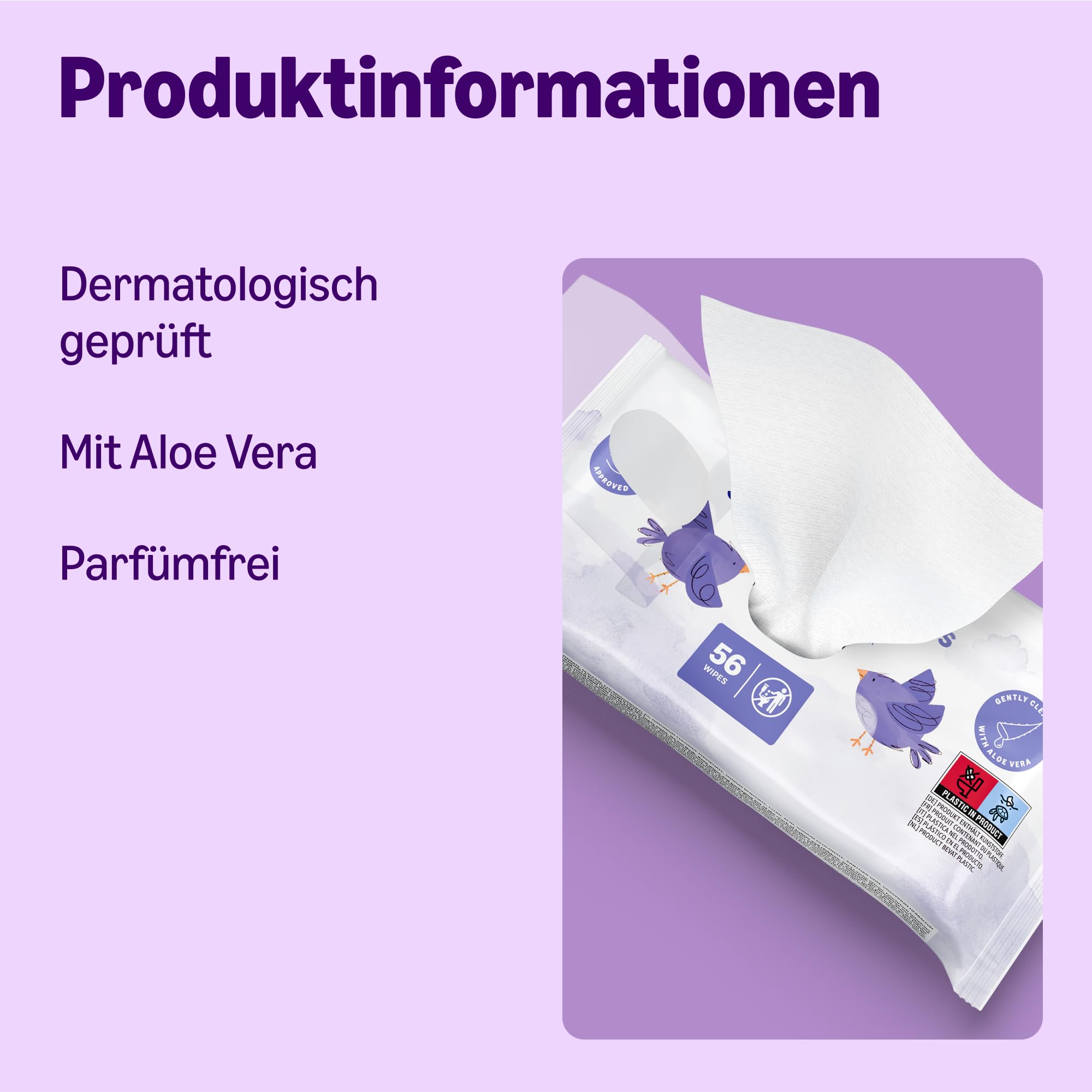 by Amazon Sensitive Babyfeuchttücher 1008 Tücher, unparfümiert, 18 Packungen à 56 Stück