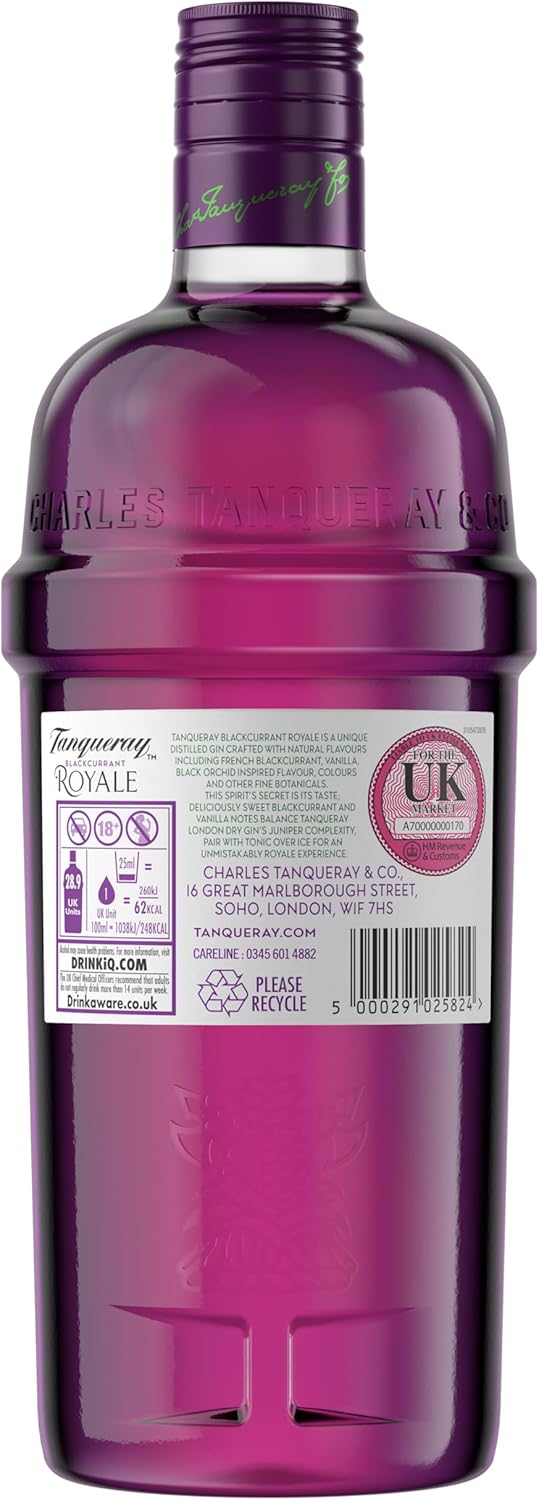Tanqueray London Dry Gin | aromatischer Gin | 4-fach destilliert auf englischem Boden | 43,1% vol | 1000ml Einzelflasche