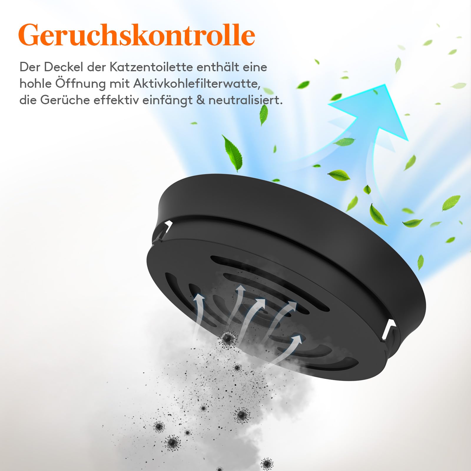 Lifewit Katzenklo Blumentopf mit Pflanze & Schaufel, Katzenklo Versteckt, Katzentoilette XXL mit Geruchskontrolle & Kohlefilter, Wohnzimmer, Schlafzimmer, Ecke, Weiß