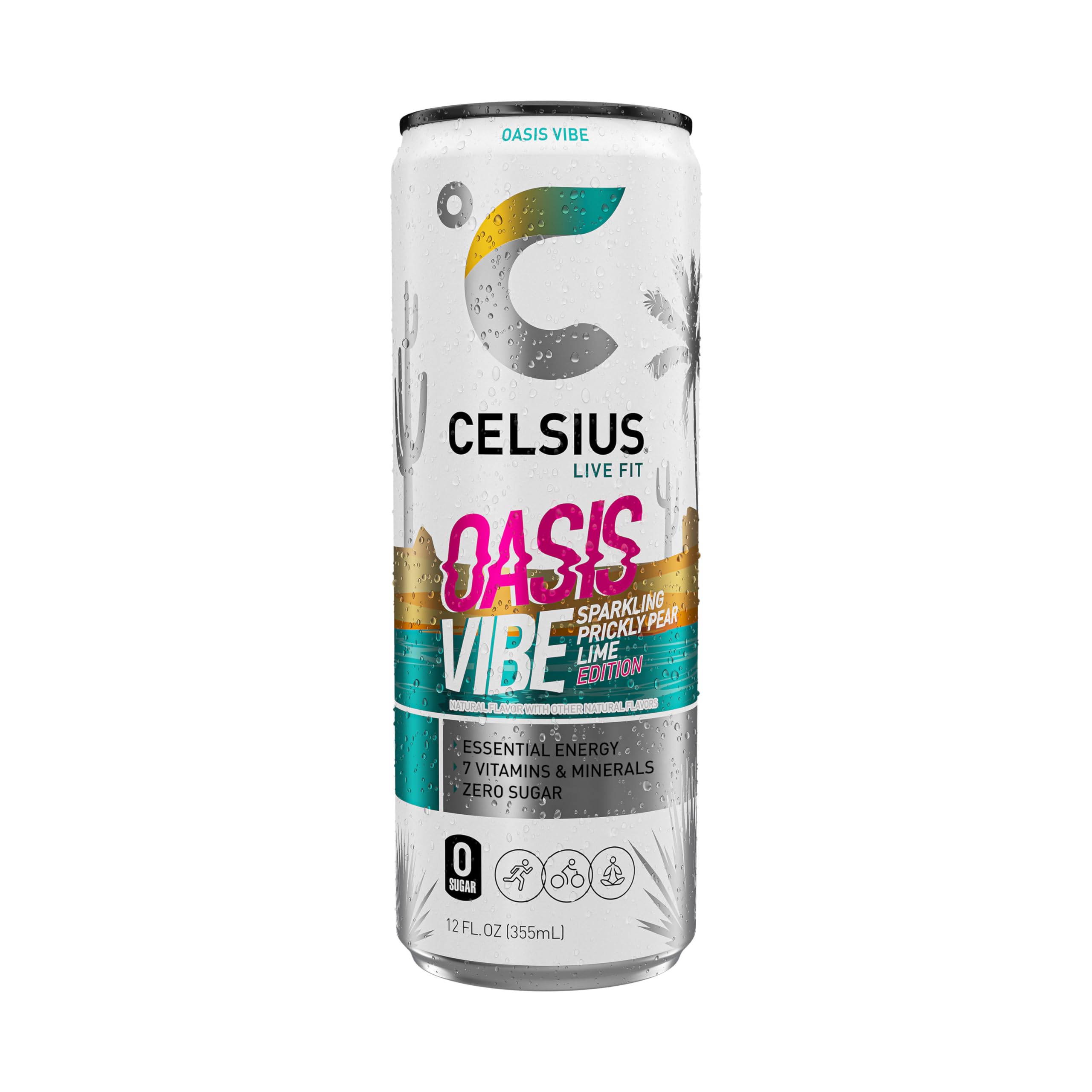 CELSIUS ASTRO VIBE Sparkling Blue Razz, Sugar Free Energy Drink, 12 Fl Oz (Pack of 12)