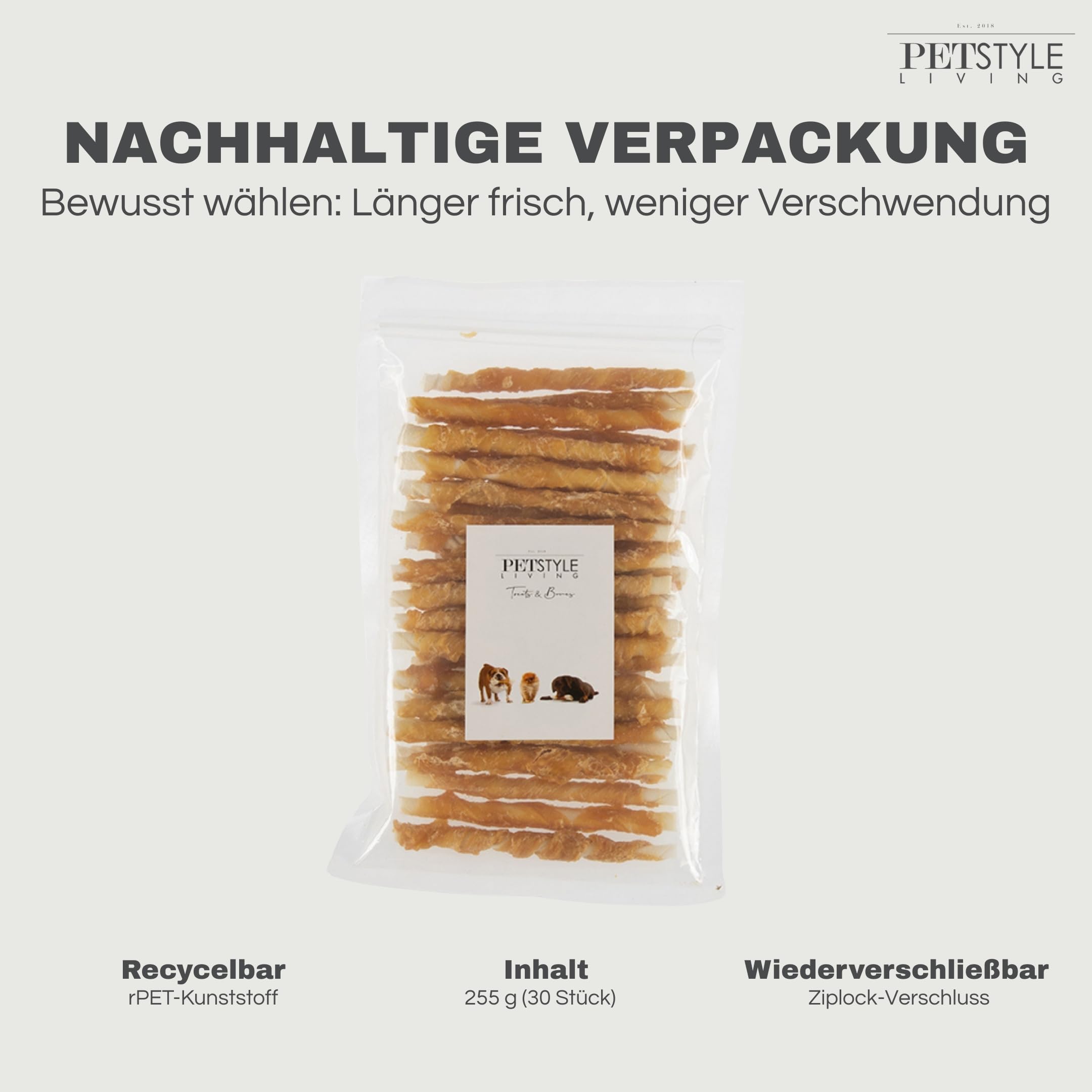 Kaustange mit Huhn - Hundesnack - 12,5cm - 100 Stück