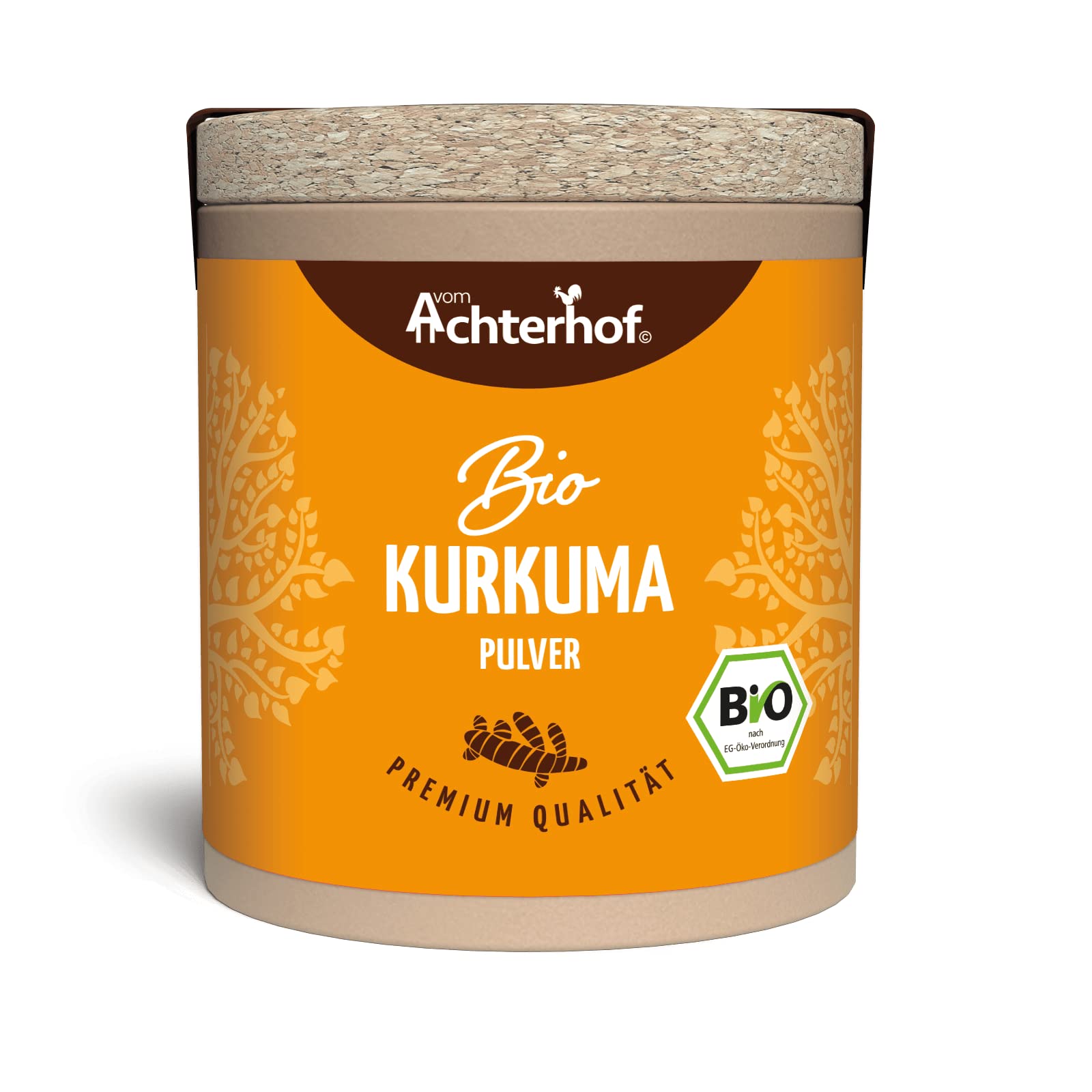 Kurkuma Pulver 1000g | fein gemahlene Kurkumawurzel in Bio-Qualität | Ideal zur Zubereitung einer Goldenen Milch, als Zugabe in Tee, asiatischen Gerichten, würzigen Suppen & Co | vom Achterhof