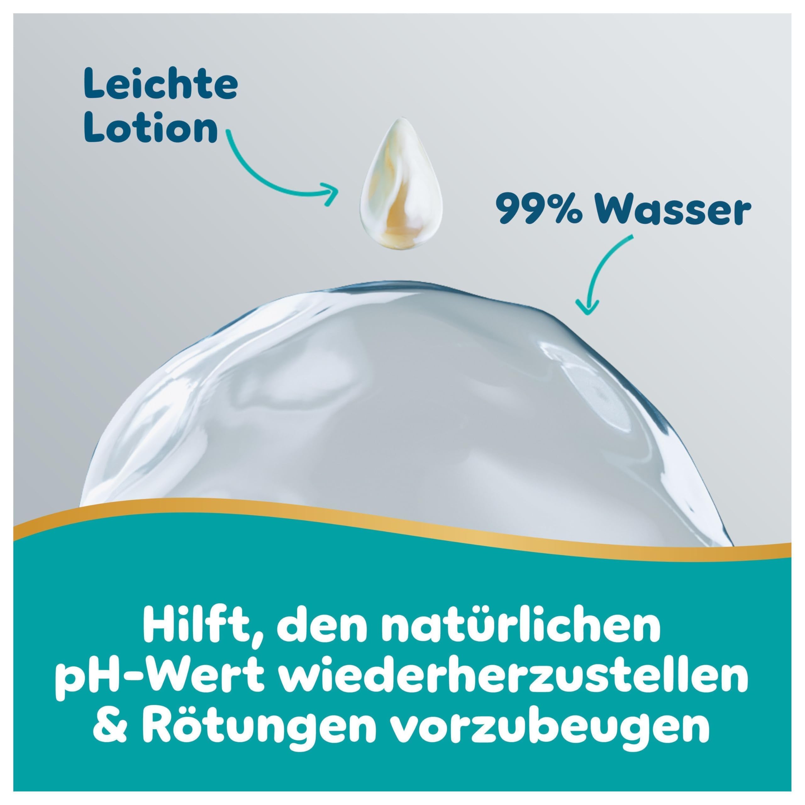 Pampers Aqua Soft Touch Baby-Feuchttücher, 18 Packungen mit 48 Feuchttüchern = 864 Baby-Feuchttücher, weiche Textur & Lotion mit 99% Wasser