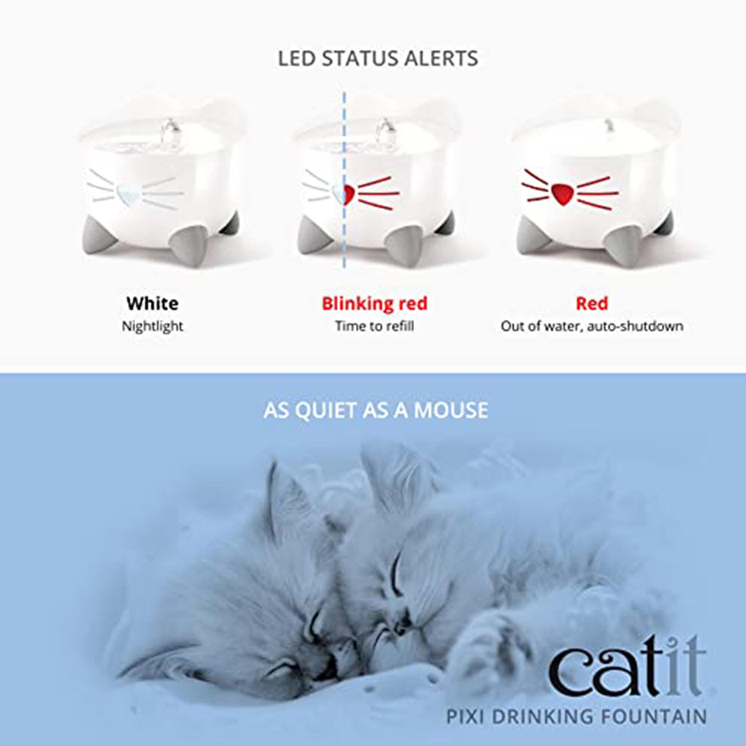 Catit Pixi Trinkbrunnen für Katzen, Weiß, 1 Stück (1er Pack)