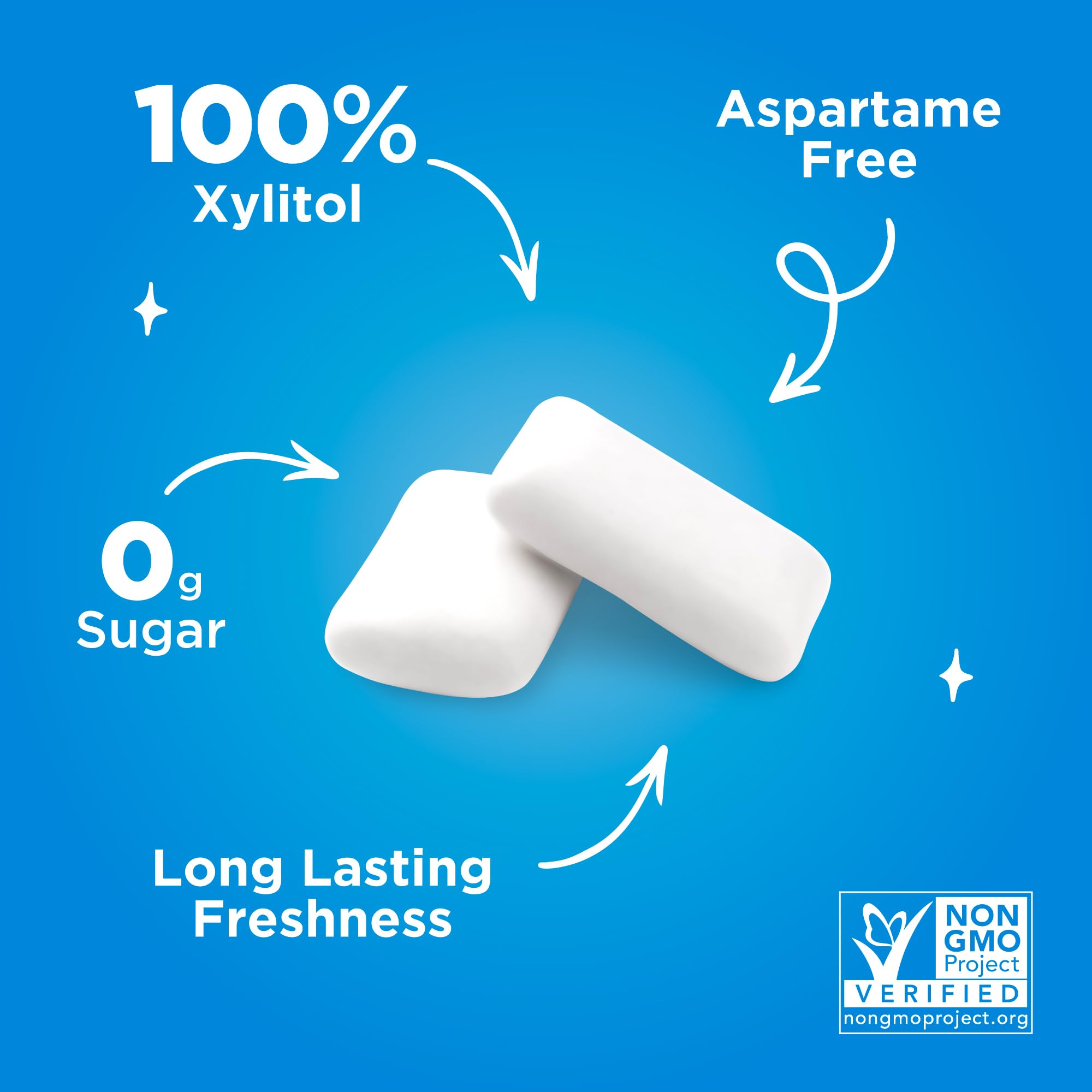 PUR Gum | Zuckerfreier Kaugummi | Mit Xylit | Vegan, Aspartamfrei & Glutenfrei | Natürlicher Kaugummi Mit Spearmint-Geschmack, 55 Stück (3er Pack)