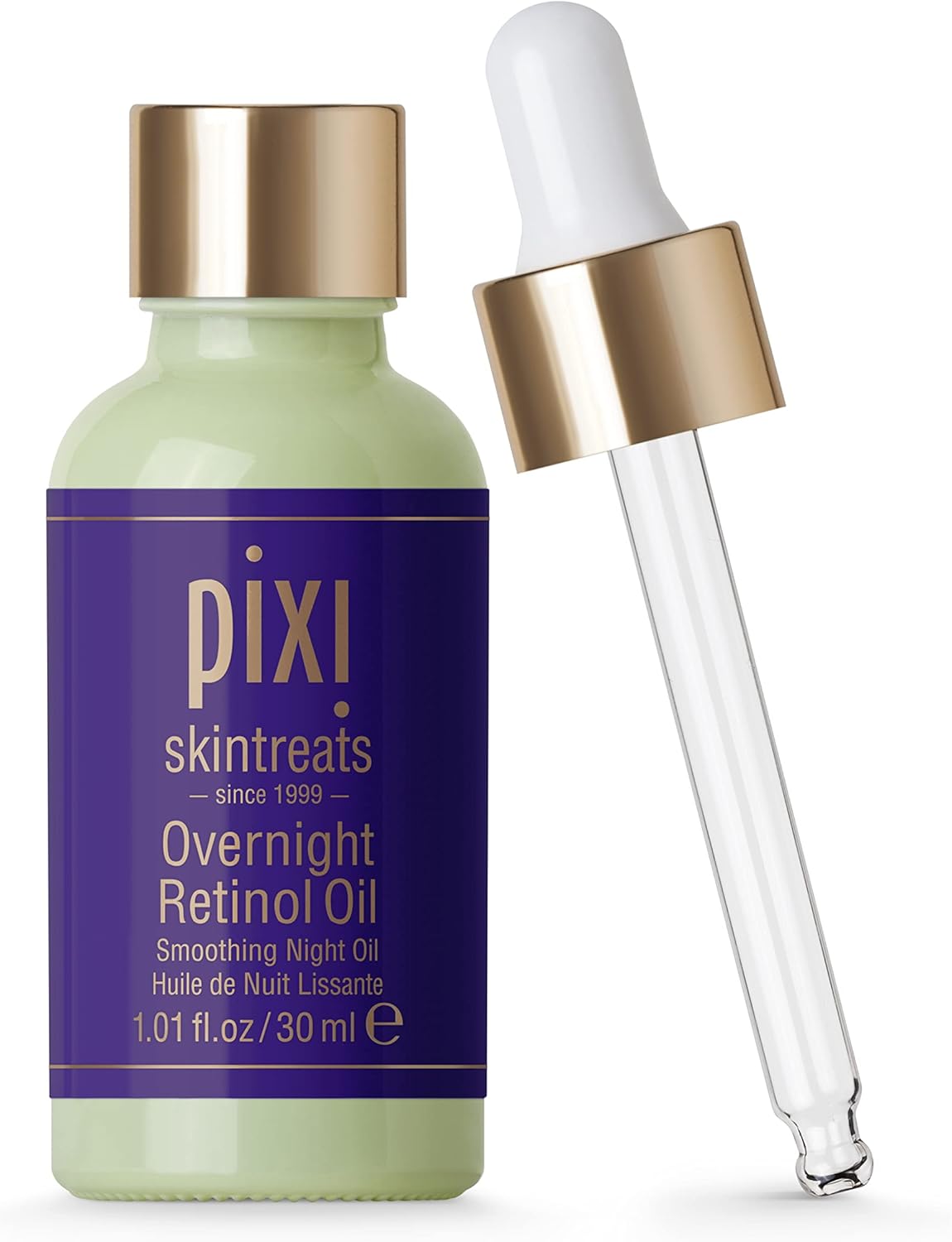Pixi Beauty Overnight Retinol Oil | Smoothing Night Oil | Peptides Help Firm & Revitalize Skin | Improves Appearance of Fine Lines | 1.01 Fl Oz
