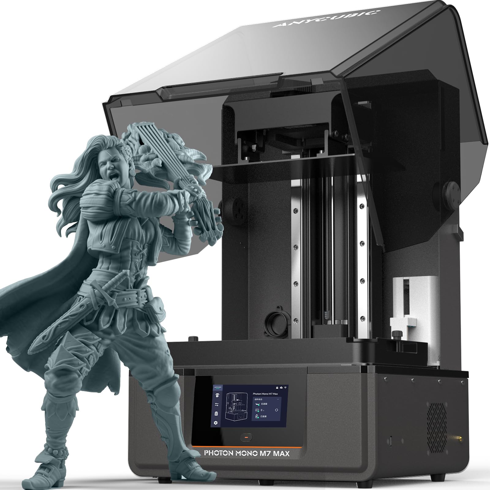 ANYCUBIC Photon Mono M7 PRO 14K Resin 3D Printer, 170mm/h Fast Printing, 10.1'' Mono LCD with COB LighTurbo 3.0 Source, Dynamic Heating Function, Build Volume 8.77''x4.96''x9.05''