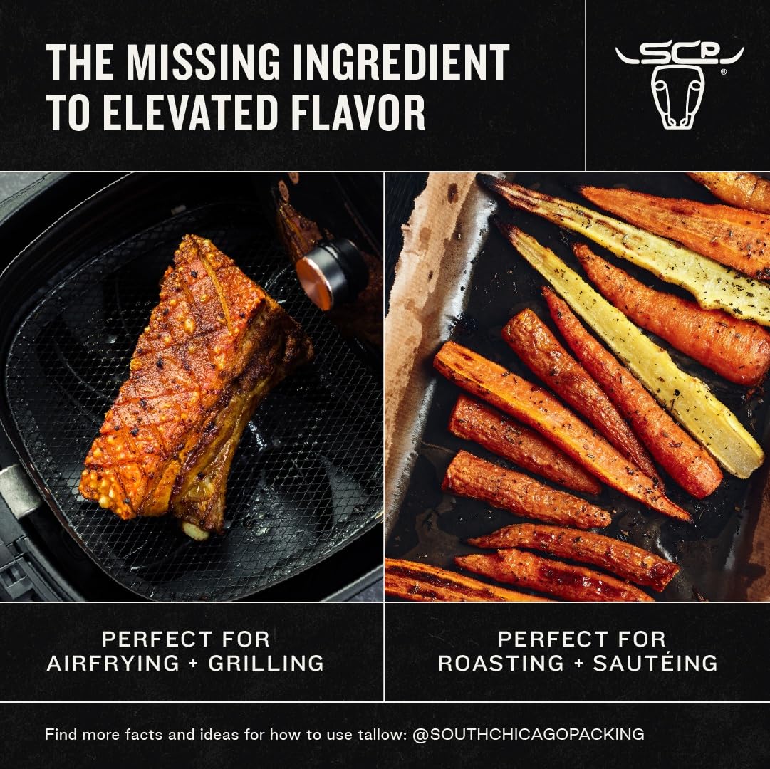 South Chicago Packing Wagyu Beef Tallow Spray, Umami-Rich, Flavorful, Perfect for Sauteing, Stir-frying and Grilling, Nonstick Cooking Oil, 7 Fl Oz