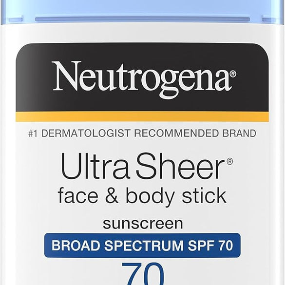 Neutrogena Ultra Sheer Dry-Touch Sunscreen Lotion, Broad Spectrum SPF 55 UVA/UVB Protection, Oxybenzone-Free, Light, Water Resistant, Non-Comedogenic & Non-Greasy, Travel Size, 3 fl. oz