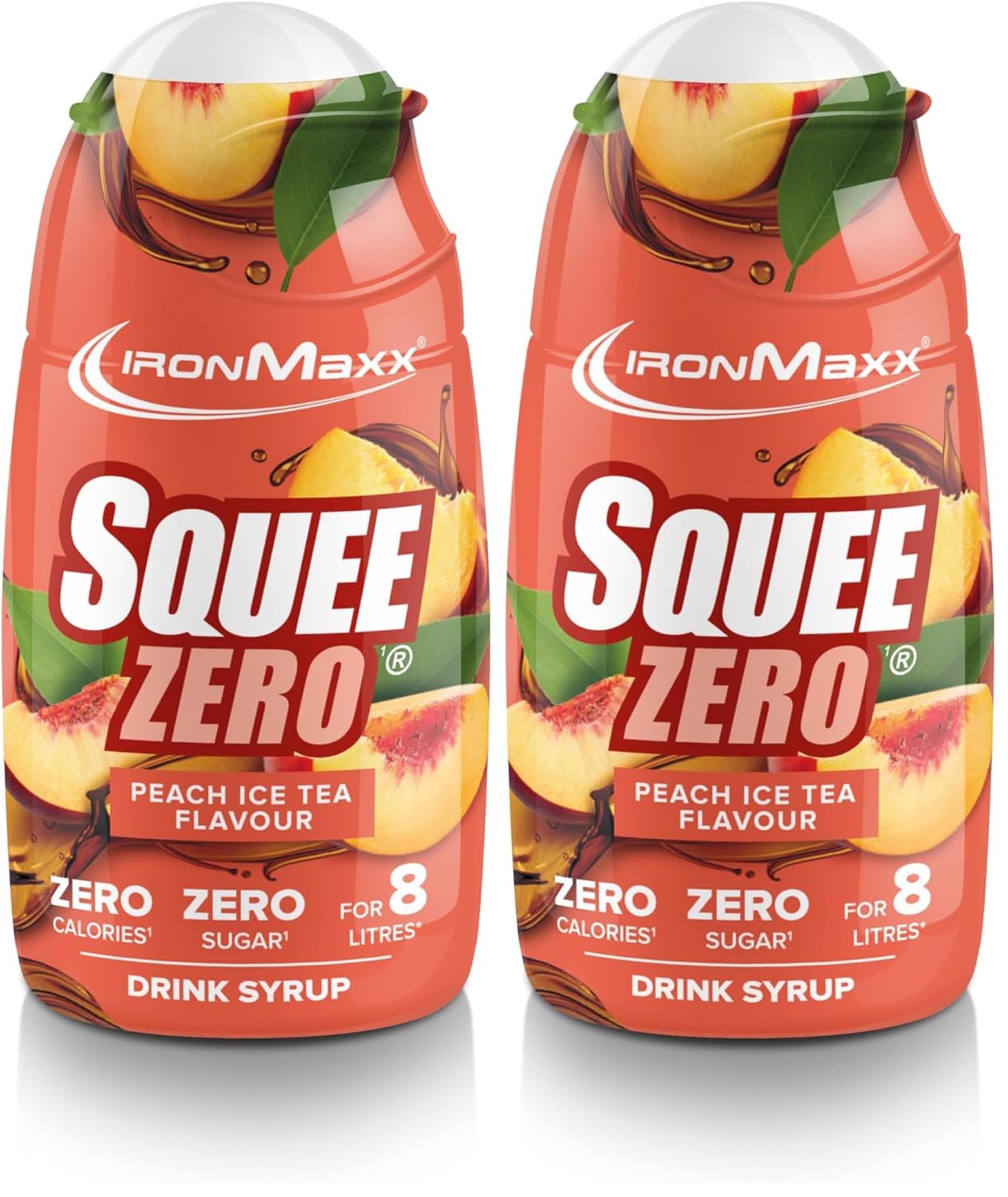 IronMaxx SqueeZero - Raspberry 65ml | Sirup, Erfrischendes Geschmackserlebnis für 8 Liter, Zuckerfrei und Kalorienfrei in 100ml verzehrfertigem Getränk