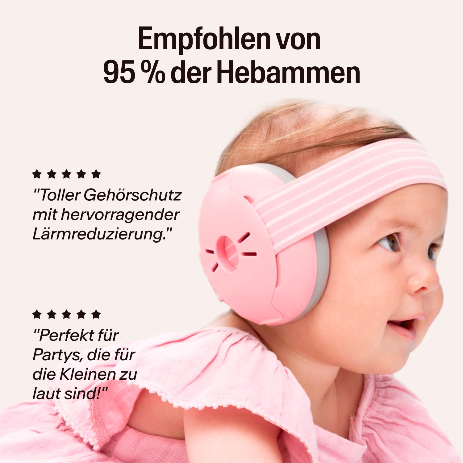 Alpine Muffy Baby Classic - Gehörschutz für Babys - Verstellbares ANTI-SLIP-Kopfband bis 48 Monate - In Deutschland auf Sicherheit getestet - Lärmschutz Kopfhörer verhindert Gehörschäden, Schwarz