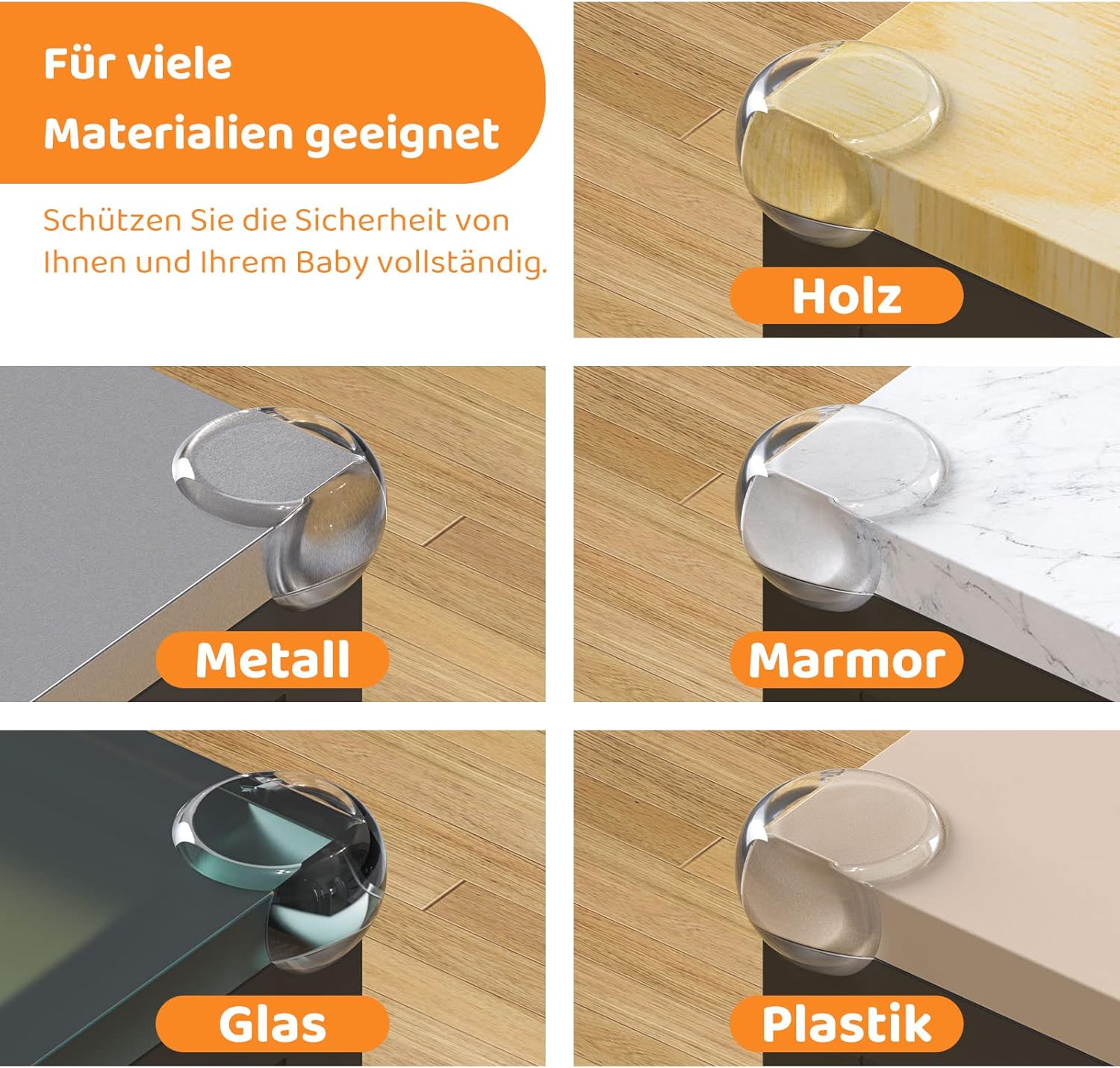 Eckenschutz und Kantenschutz für Baby & Kinder - Tisch und Möbel Ecken, Tischeckenschutz und Stoßschutz für Babysicherung und Kindersicherung, Transparent Eckschutz (12 Stück)