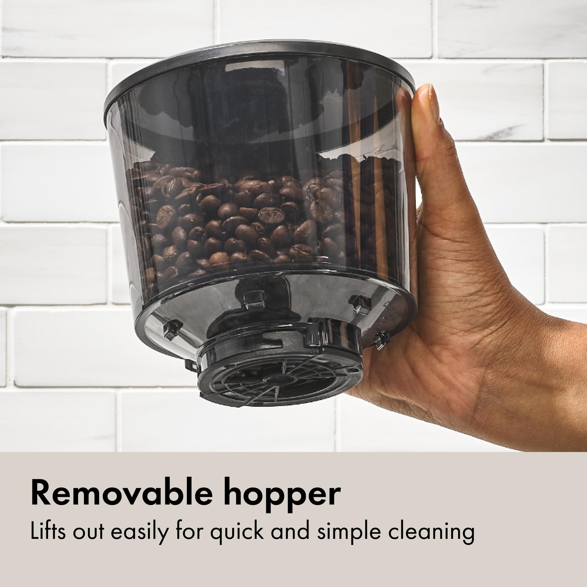OXO Brew Conical Burr Coffee Grinder - Silver, Stainless Steel Burrs, One-Touch Automatic Smart Grind