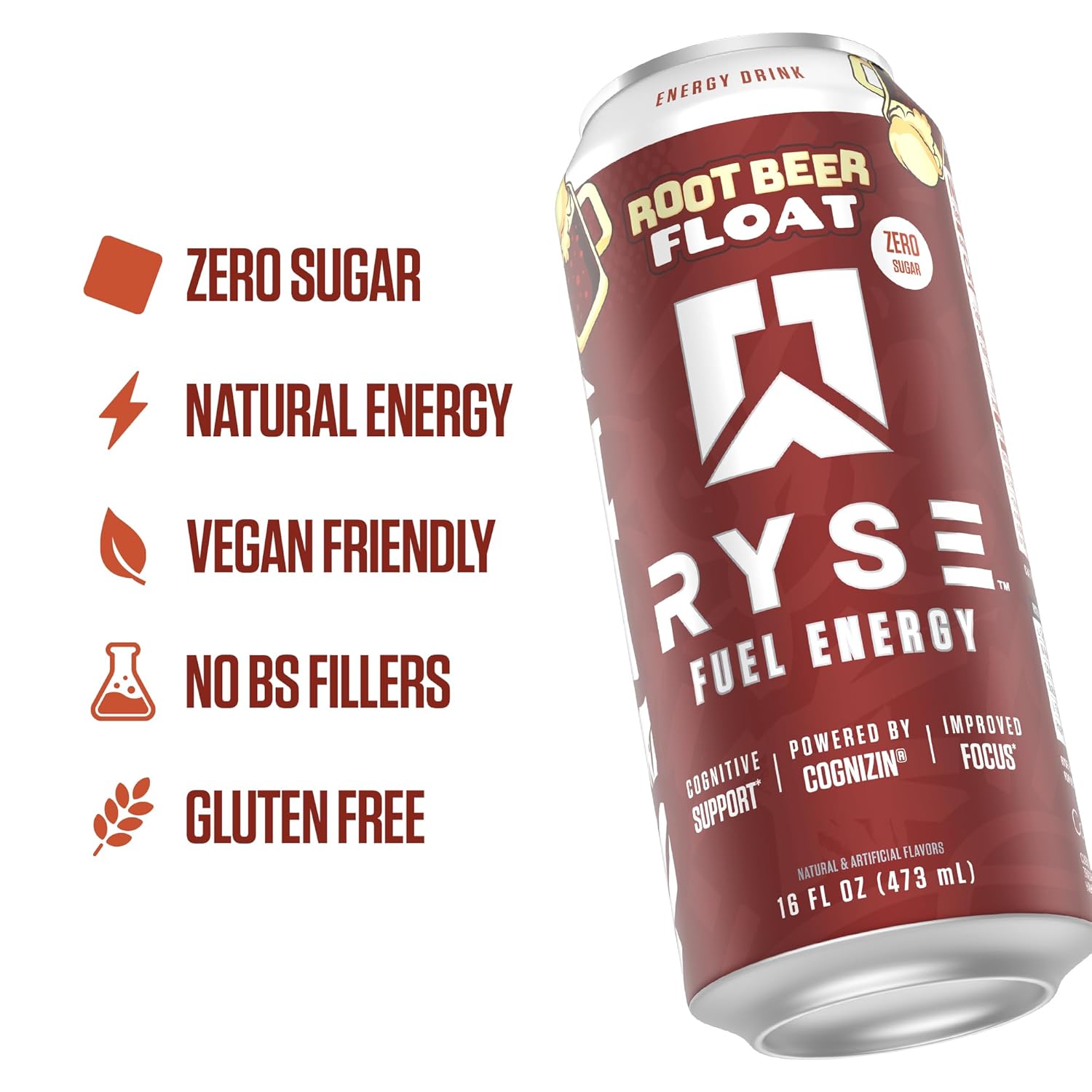RYSE Fuel Energy Drink - Variety Pack - Sugar Free, Gluten Free & Vegan - 200mg Natural Caffeine, Taurine & Choline for Focus & Energy - No Artificial Colors - 16 fl oz Cans (12-Pack)