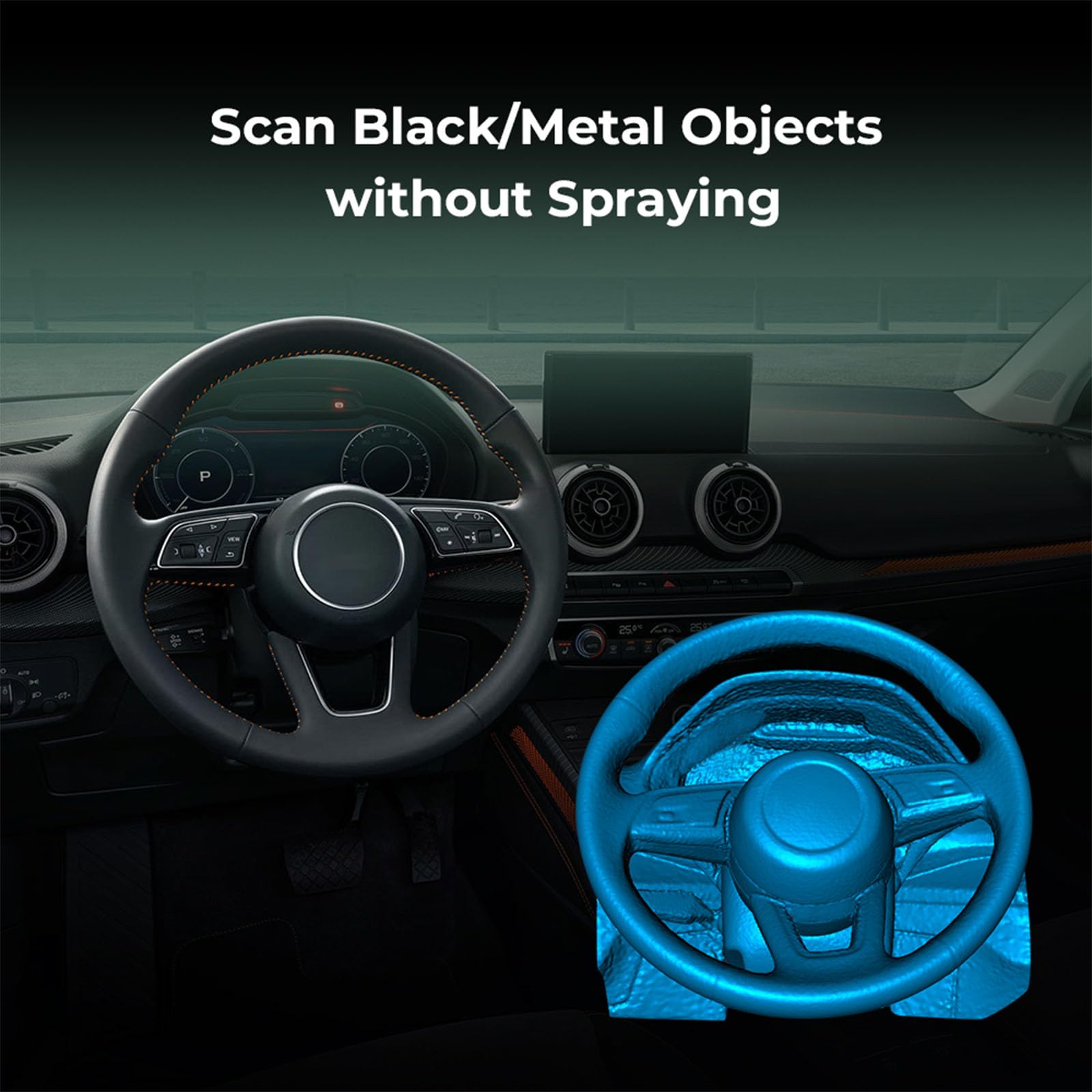 Creality 3D Scanner CR-Scan Ferret Pro for 3D Printing, Upgrade Handheld Scanner with Wireless Scanning Anti-Shake Tracking, Fast Full-Color Scan, 0.1mm Accuracy for iOS/Android Phone PC Win 10/11