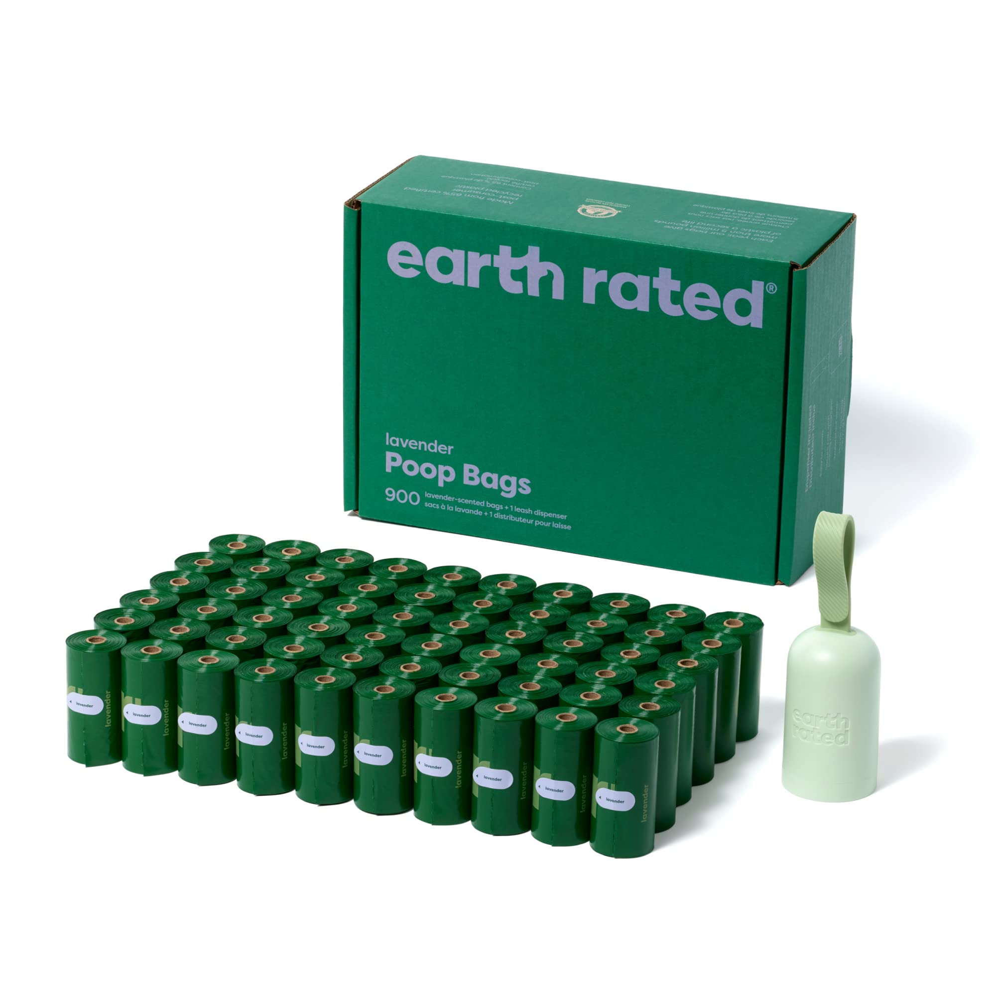 Earth Rated Hundekotbeutel, garantiert auslaufsichere und extra dicke Abfallsäcke als Nachfüllrollen für Hunde, Lavendelduft, 270 Stück