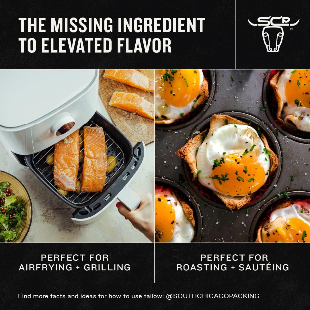 South Chicago Packing Wagyu Beef Tallow Spray, Umami-Rich, Flavorful, Perfect for Sauteing, Stir-frying and Grilling, Nonstick Cooking Oil, 7 Fl Oz