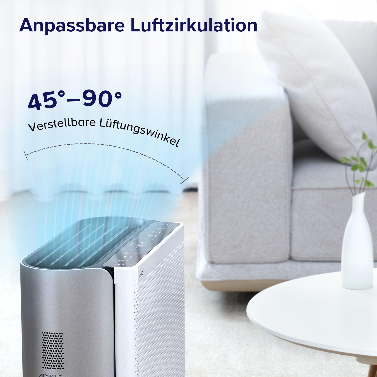 Levoit Luftreiniger mit HEPA Luftfilter gegen 99,97 Prozent Schimmel Staub Pollen Tierhaare, Luftqualitäts-Feedback und Auto-Modus, CADR 240m³/h für Raucherzimmer, bis zu 50m², Weiß