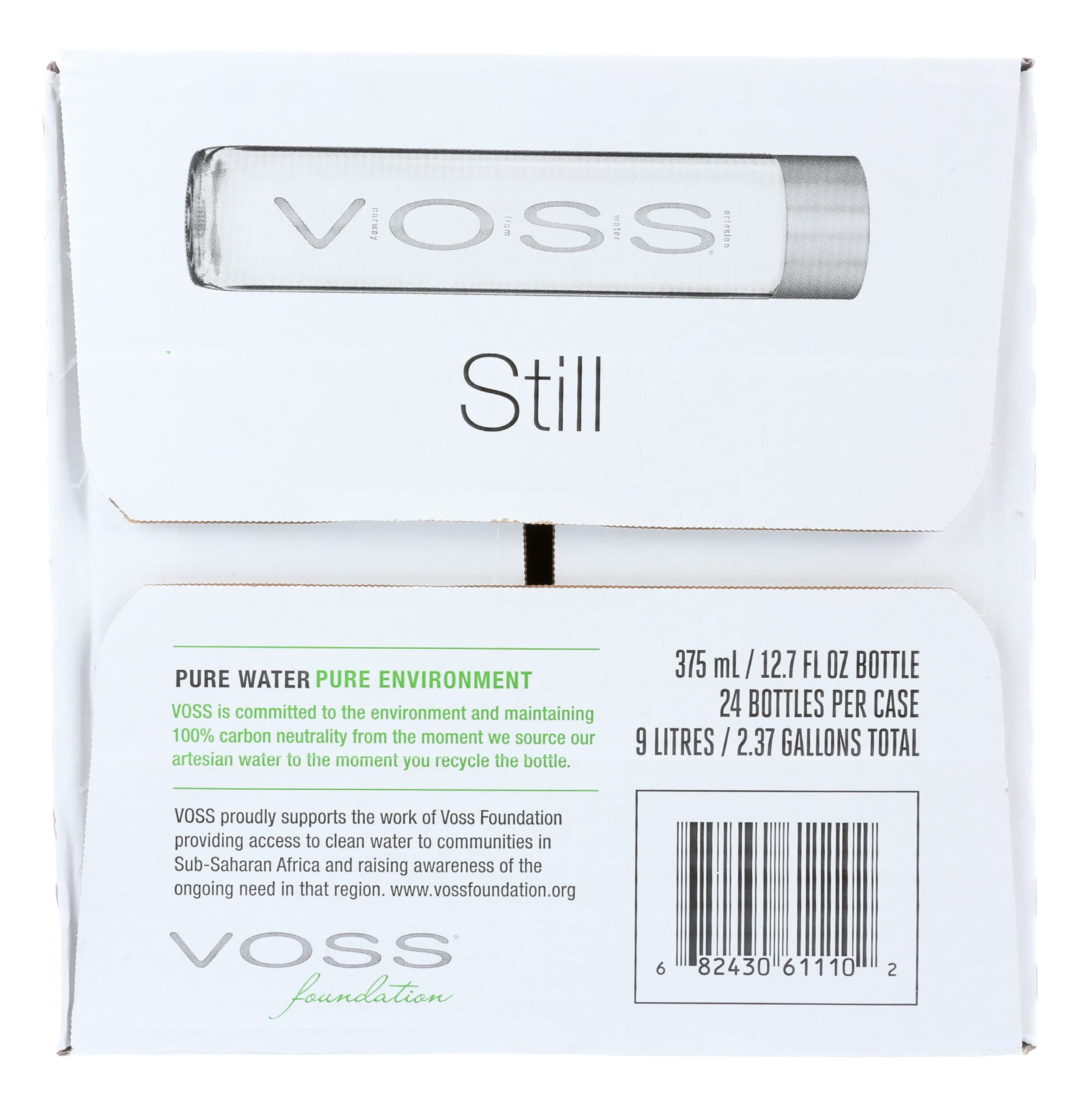 Voss STILL Gletscher Wasser in Glasflasche 0,8 Liter