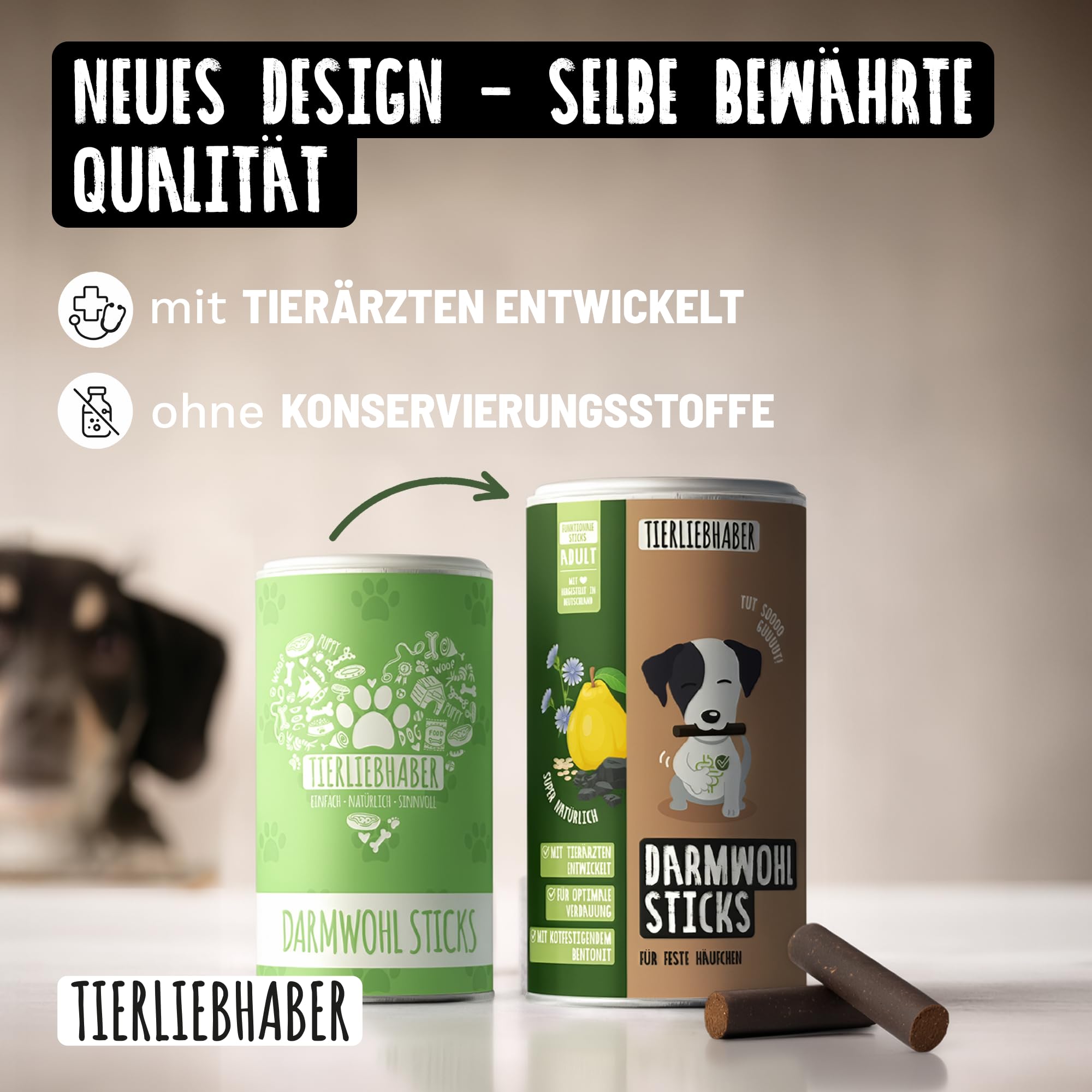 TIERLIEBHABER – Gras- & Kotfresser Drops bei Sodbrennen Hund mit Ulmenrinde für Hunde – Tierärztlich entwickelt – Hund Sodbrennen Drops angereichert mit Moor und Fenchel – 350 g mit ca. 160 Drops