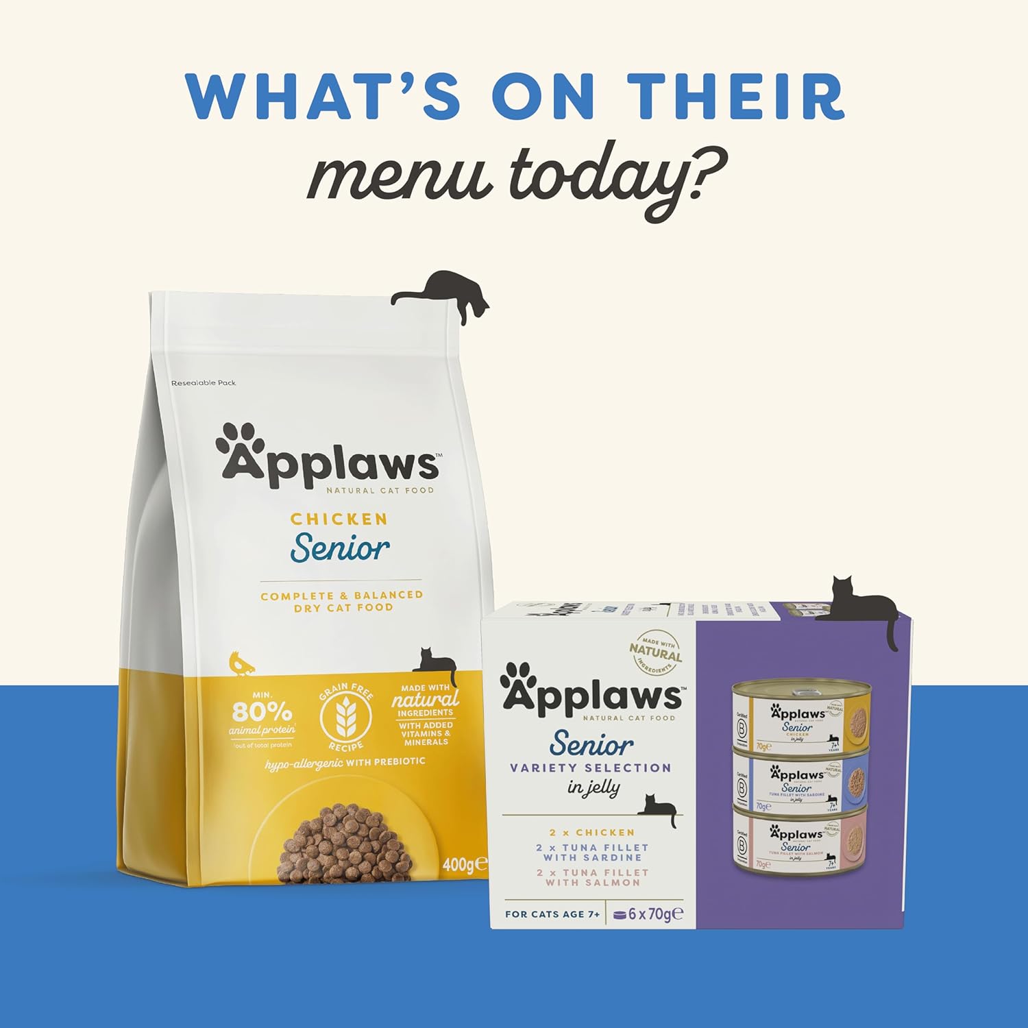 Applaws 100% Natural Thunfischfilet Nassfutter in Brühe für ausgewachsene Katzen - 24 x 70g Dosen