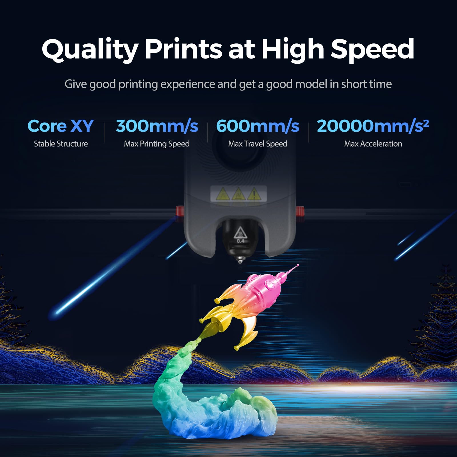 FLASHFORGE AD5X 3D Printer,Multi-Color Printing, 220x220x220mm Build Volume