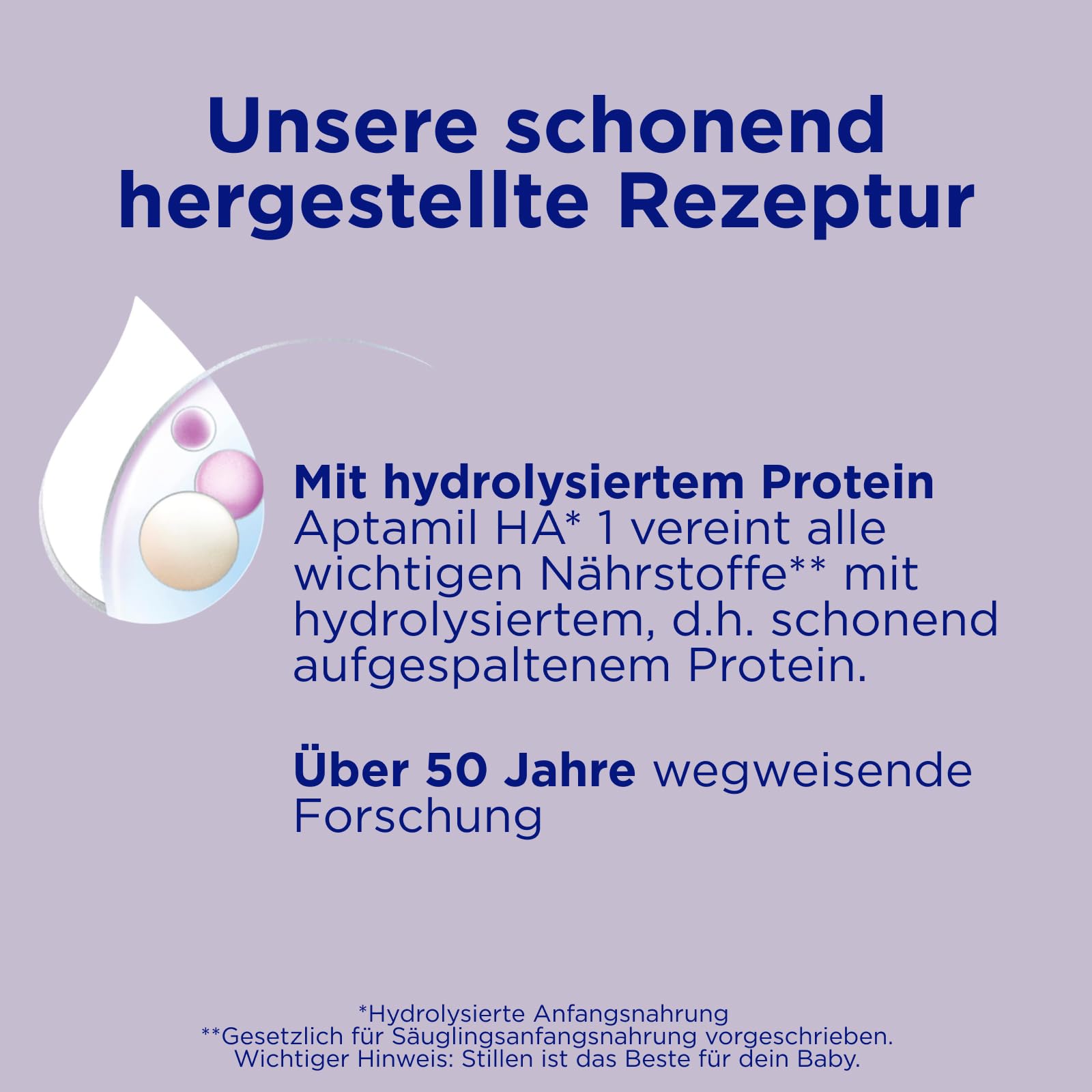 Aptamil HA PRE – Anfangsmilch von Geburt an, Mit DHA, Nur Laktose, Ohne Palmöl, Babynahrung, Milchpulver, 1 x 800 g