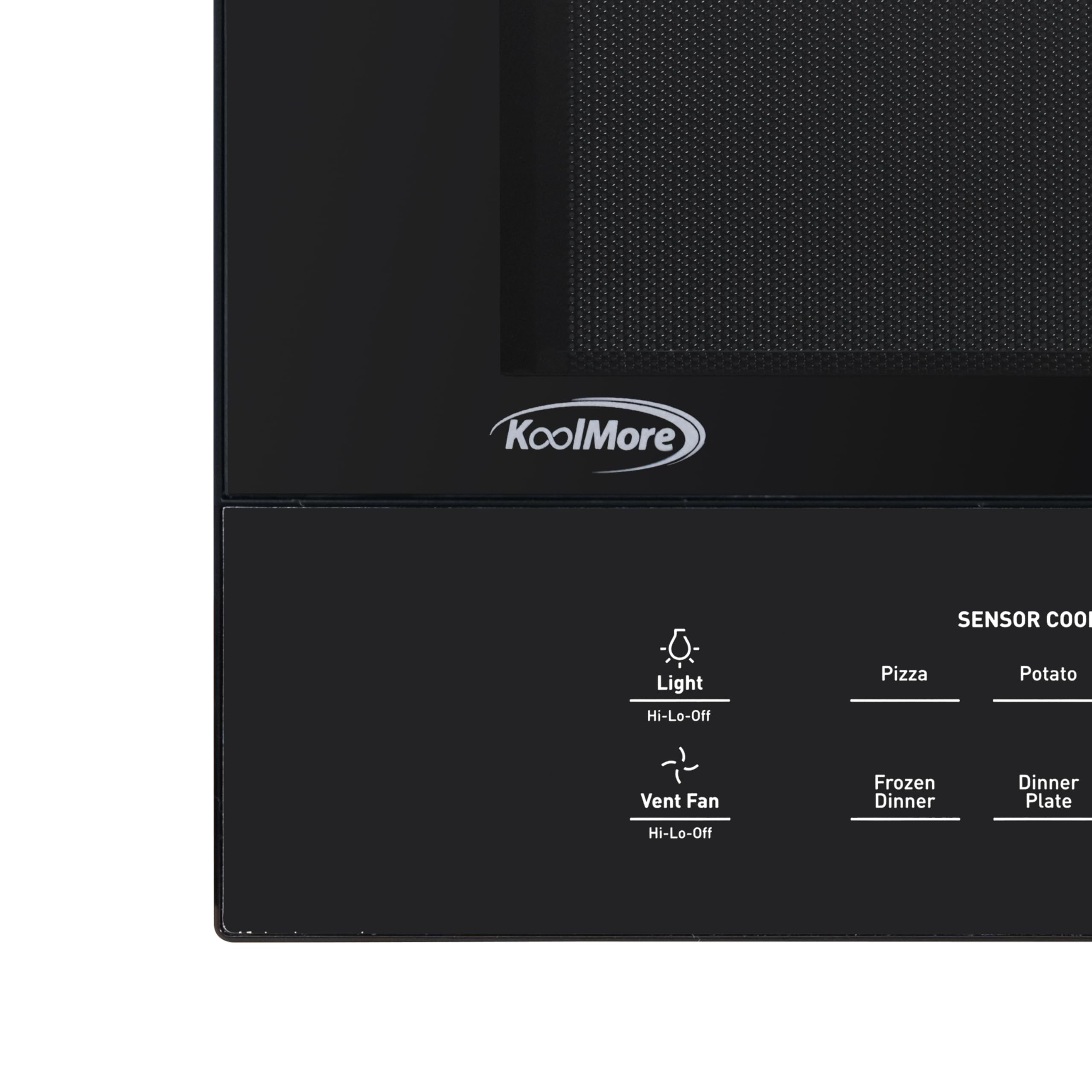 KoolMore Reserve Built-in Microwave Convection Oven with Air Fry, 3-in-1 Combo, Sensor Cook, Soft-Close Door, Stainless Steel, 24 in. / 1.6 cu. ft. with NEMA 5-20P Plug in Black