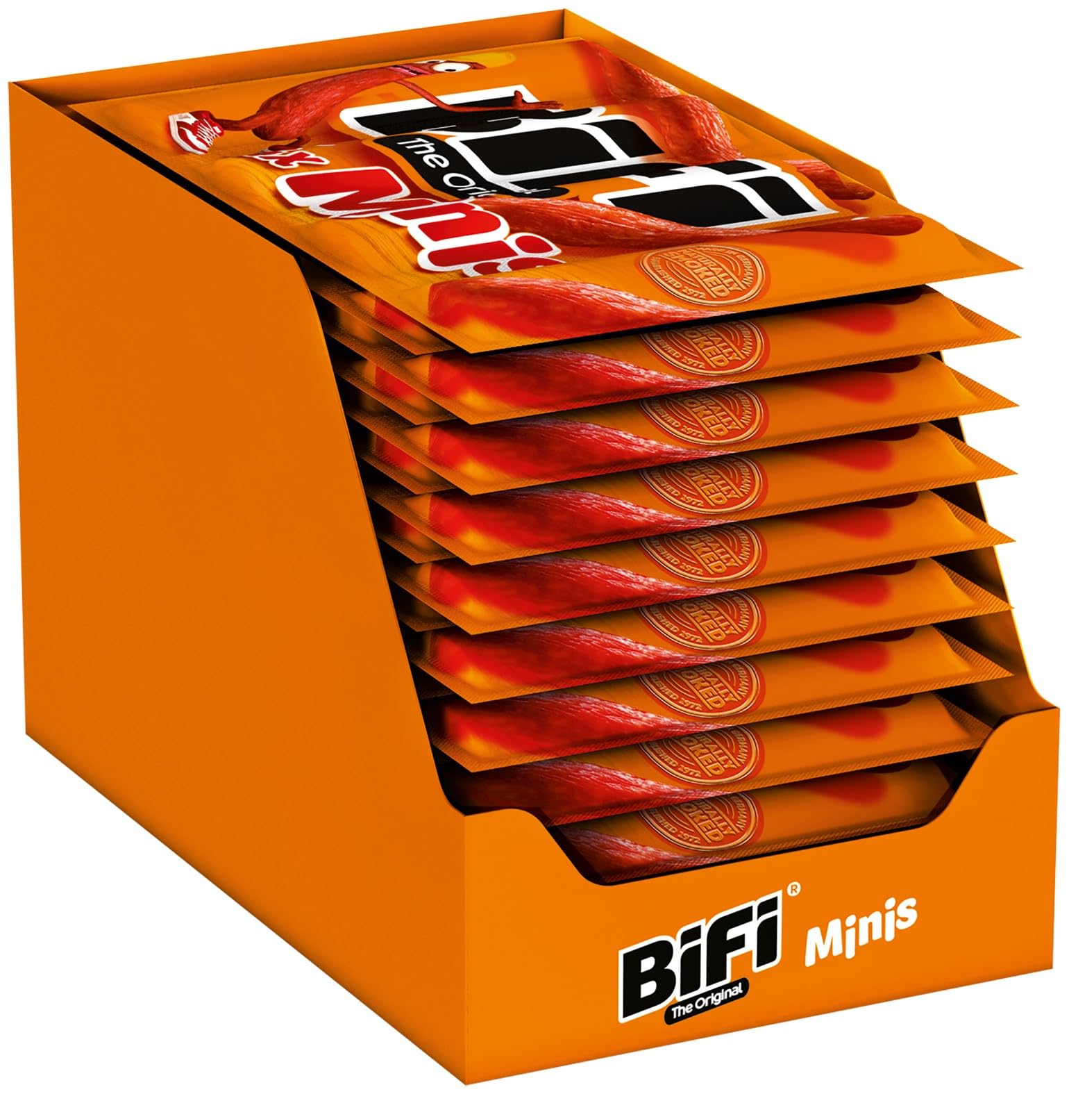BiFi Chorizo XL Sticks - 20er Pack (20 x 26g) - Wurst Snack To Go - Luftgetrocknet Fleisch & Wurstwaren Paket - Chorizo fleischwurst mit Paprika, Chili und Knoblauch - Ideale Knabberbox - Wurstpaket