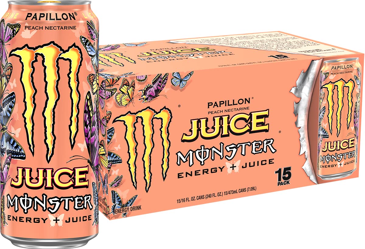 Monster Energy, Lo-Carb Monster, Low Carb Energy Drink, 16 Ounce | Pack of 15